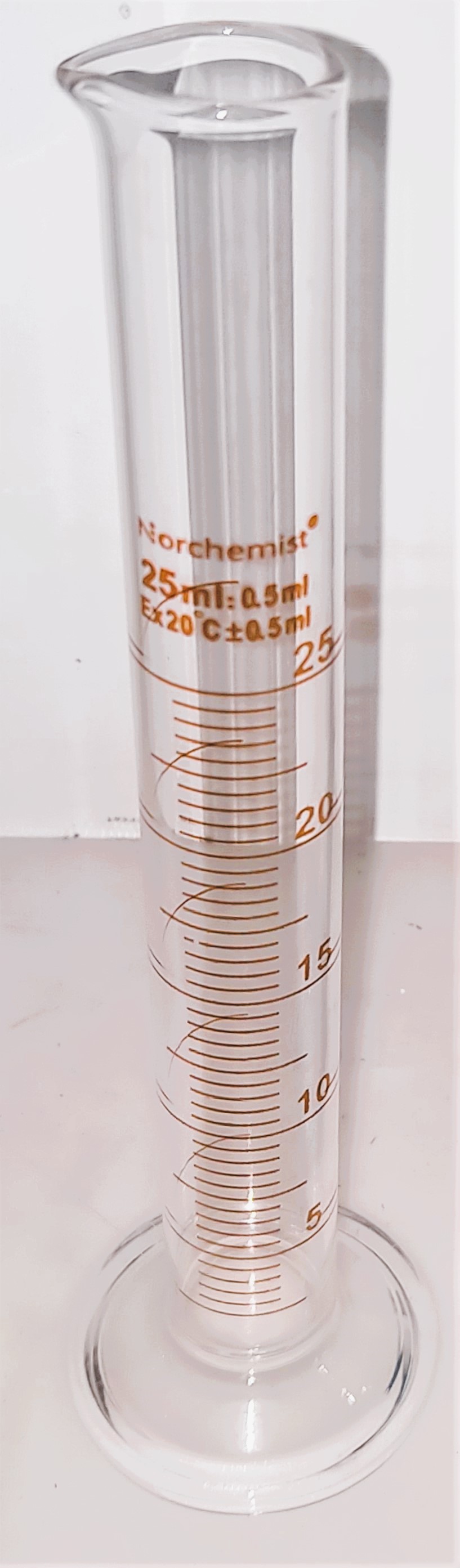 New 25mL Graduated Cylinder - Assorted Brands