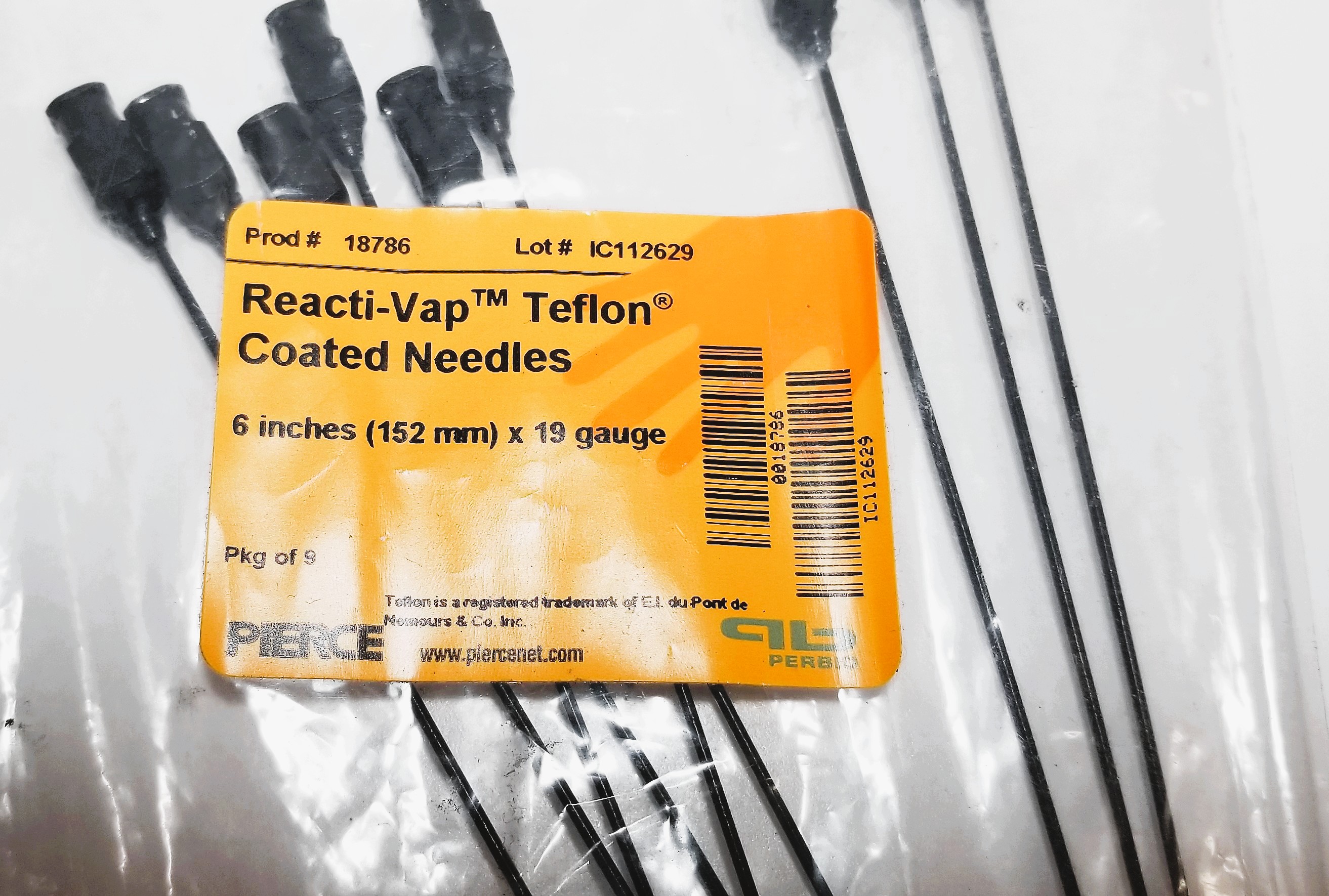 New Open Box Pierce Reacti-Vap 18786 Teflon-Coated Needles for Evaporation Unit (Pack of 9)