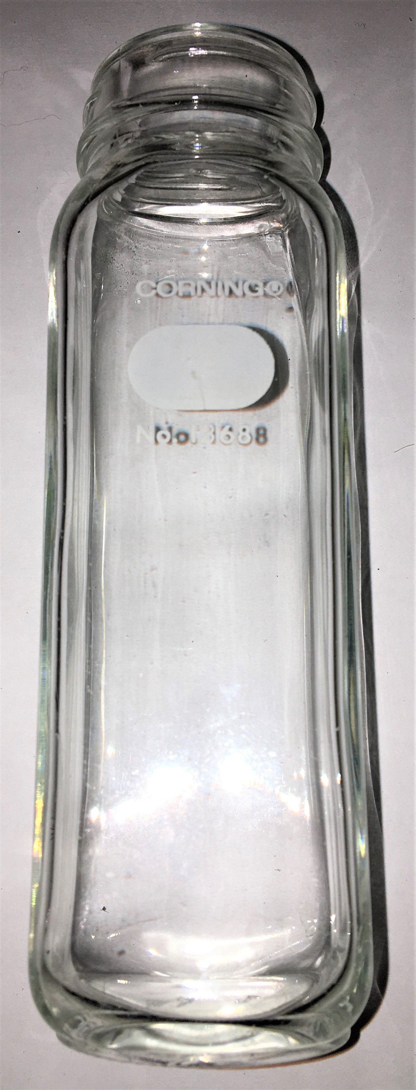 Used Corning PYREX 1368 Wide-Mouth Milk Dilution Bottle with Cap - 160mL