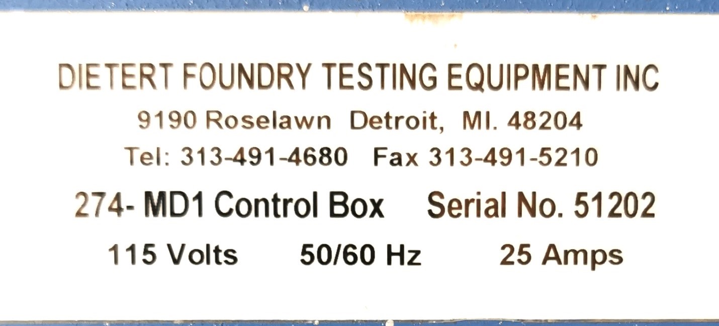 Used Dietert 278-B-MD1 Moisture Teller with 274 Control Box