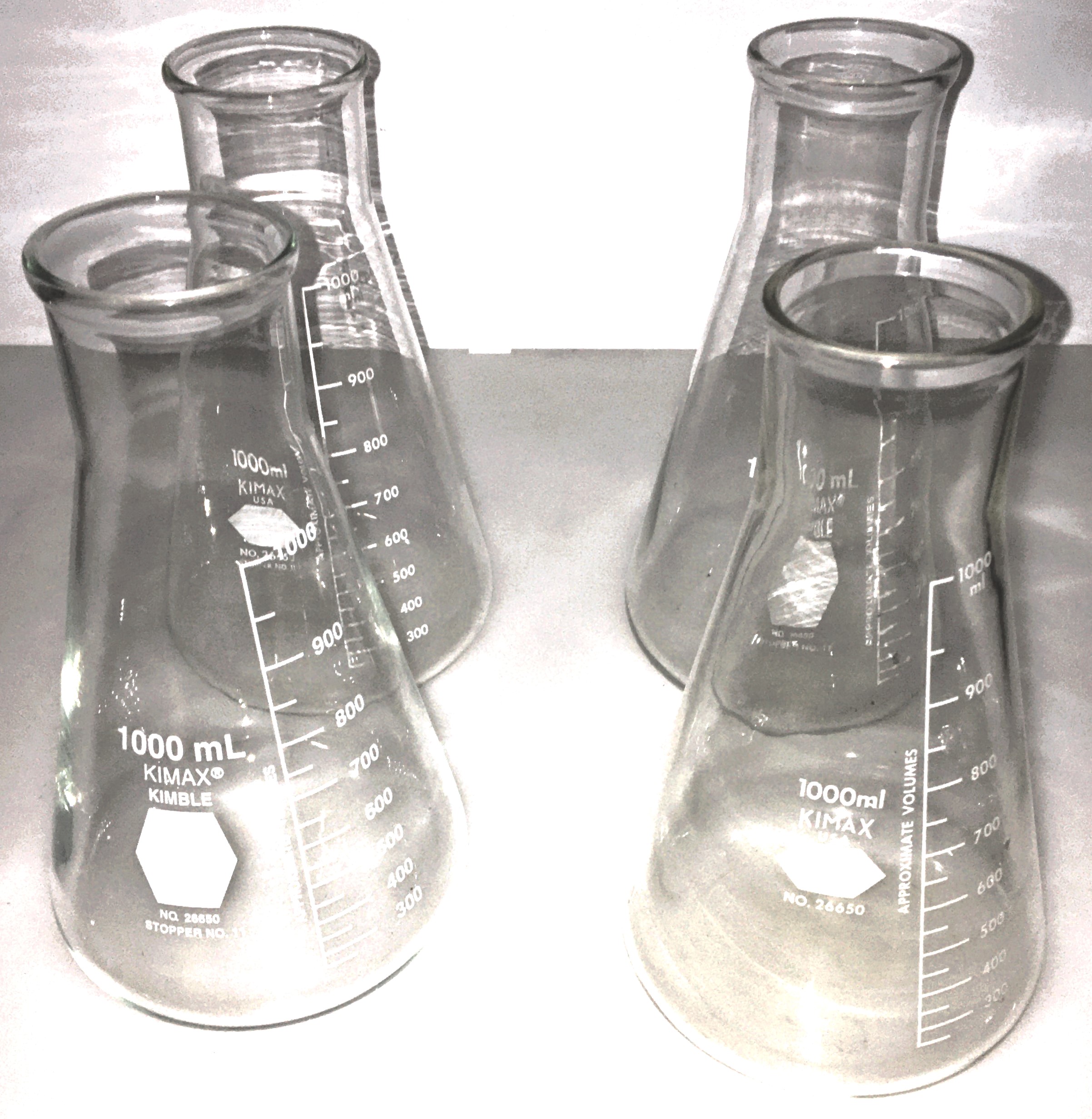 Used Corning PYREX 5100/Kimble KIMAX 26650 Wide-Mouth Titration Flask - 1000mL