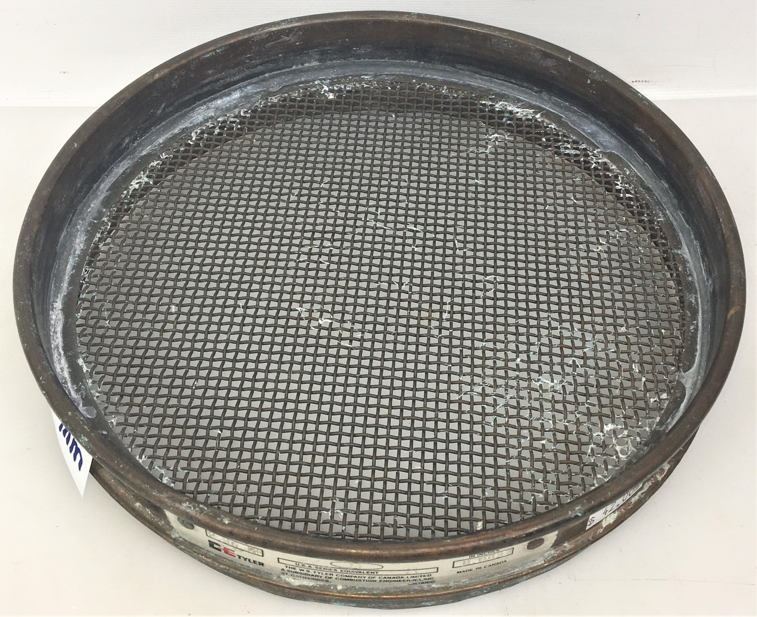 Used Tyler #8 Brass 8" Half-Height Sieve (2.36mm)