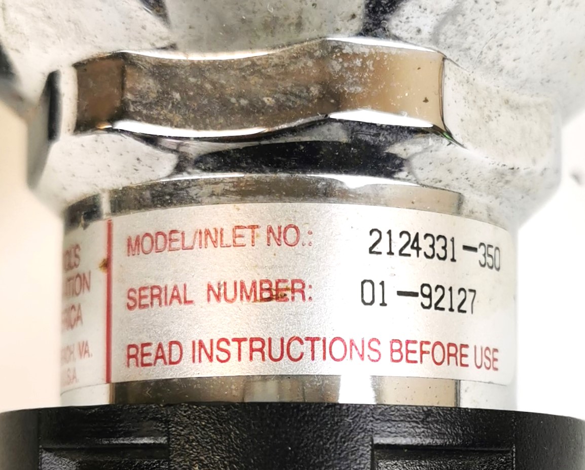Used Praxair (Concoa) 2124331-350 Dual-Stage Hydrogen Regulator (CGA 350)