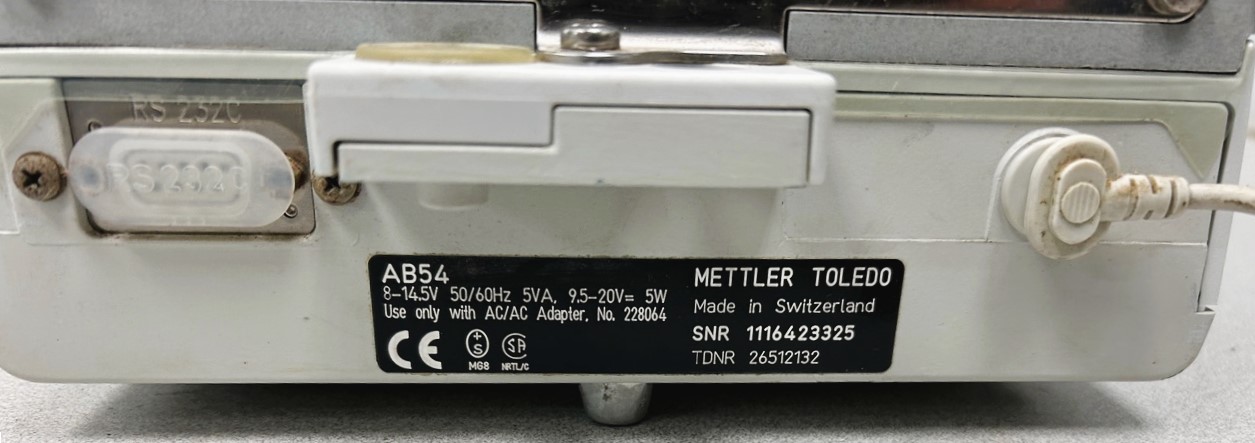 Used Mettler Toledo AB54 Analytical Balance (51g x 0.0001g)
