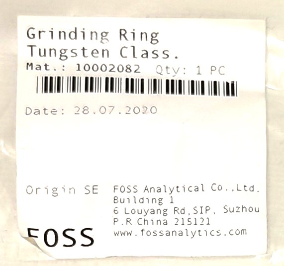 New Open Box Foss 10002082 Tungsten Class Grinding Ring