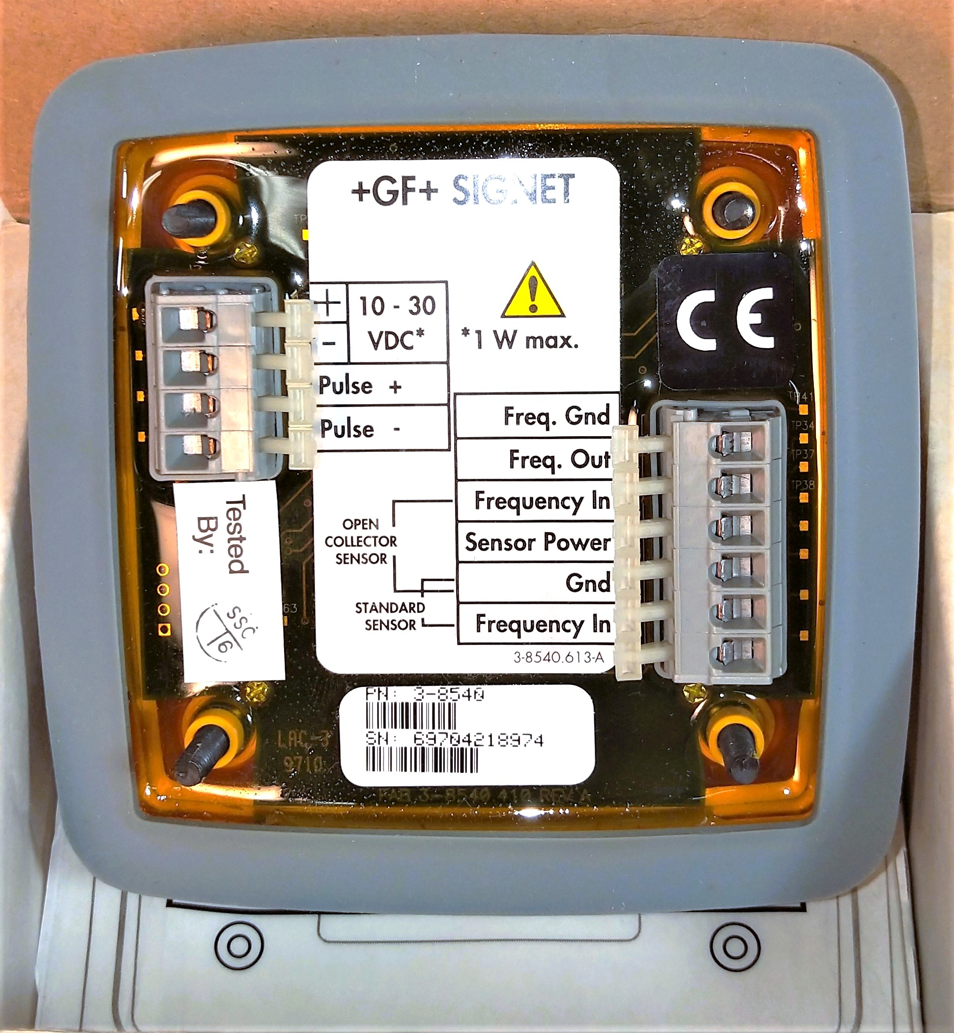 New Open Box GF Signet 3-8540 Pump Pulser Flow Transmitter