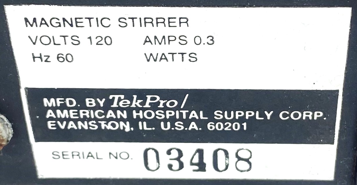 Used TekPro TekStir 20 Magnetic Stirrer (4.5" x 4.5" Plate)