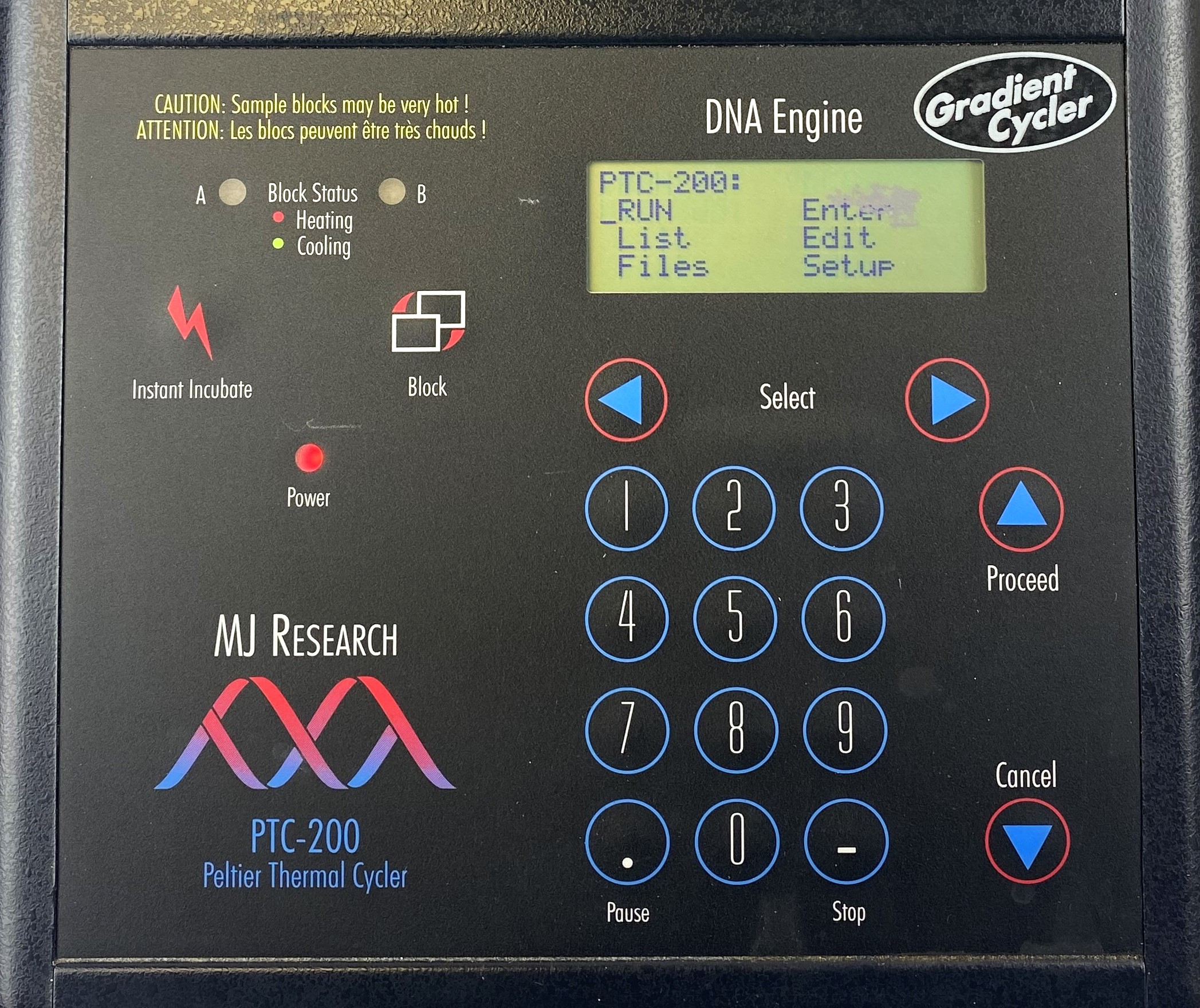 Used MJ Research PTC-200 Thermal Cycler with Alpha Unit Block Assembly