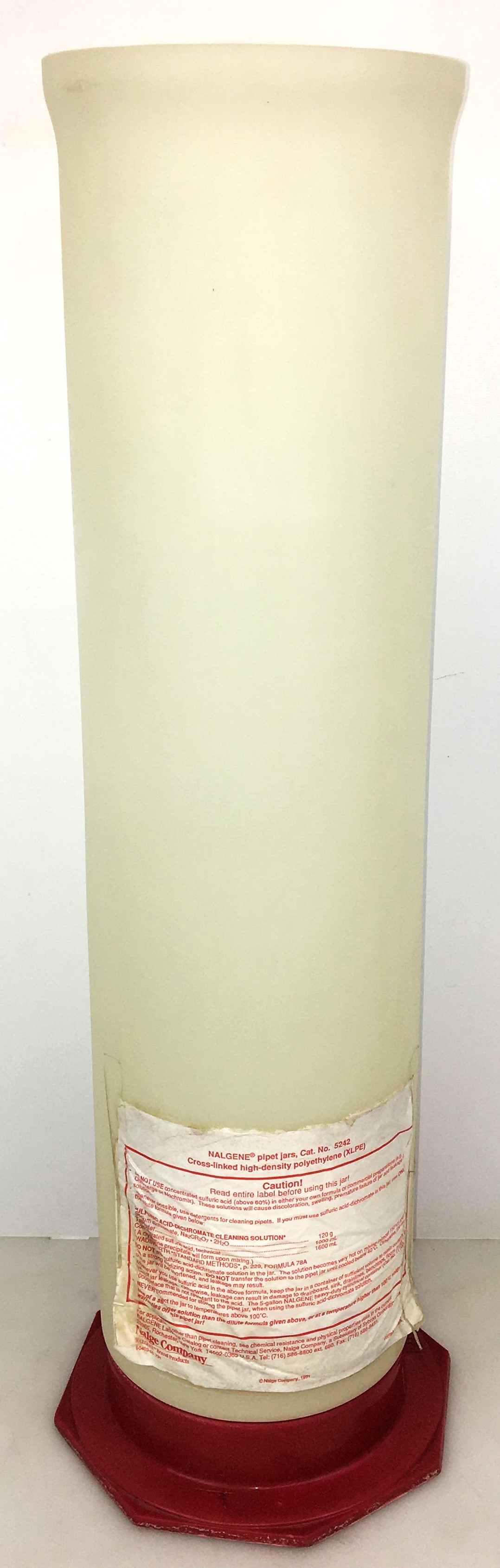 Used Nalgene 5242-0050 Pipet Cleaning Jar