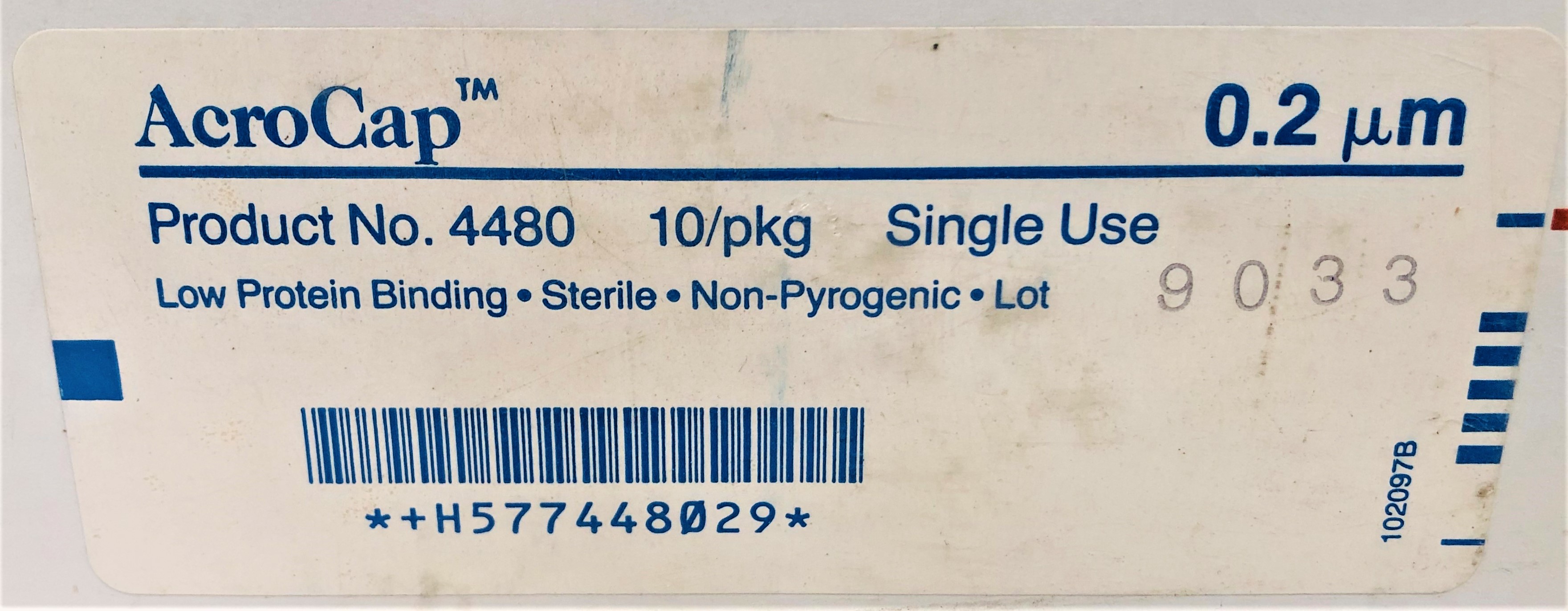New Open Box Gelman Acrocap 4480 Filter Unit - 0.2 µm (Pack of 10)