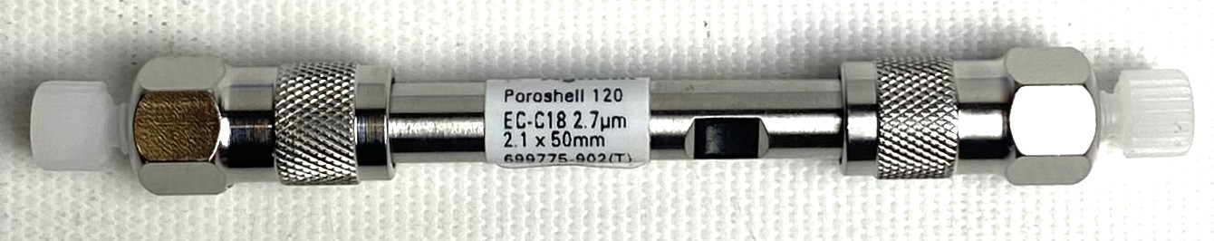 New Open Box Agilent InfinityLab Poroshell 120 EC-C18 (699975-902) HPLC Column (4.6mm x 50mm x 2.7µm)