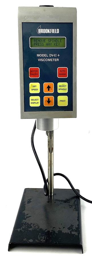 Used Brookfield RV-DV-II+ Digital Viscometer with Spindles and Carrying Case