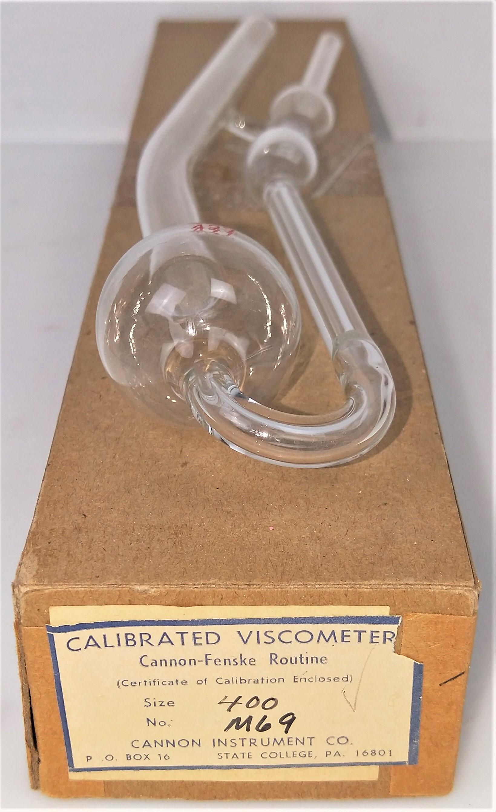 New Open Box Cannon-Fenske CFRC-400 Certified Routine Viscometer Tube - Size 400