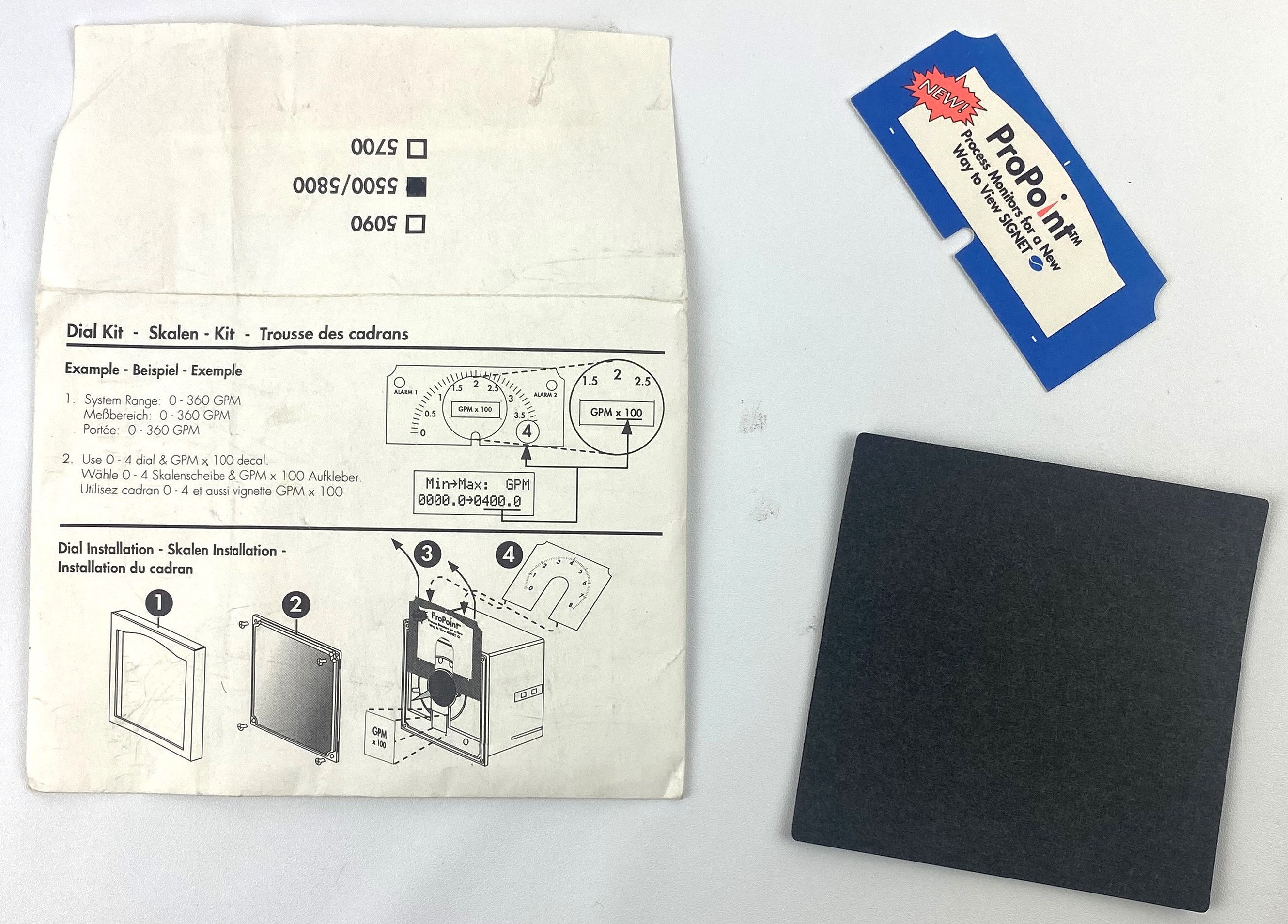 New Open Box GF Signet 3-5500 Flow Monitor with Certificate