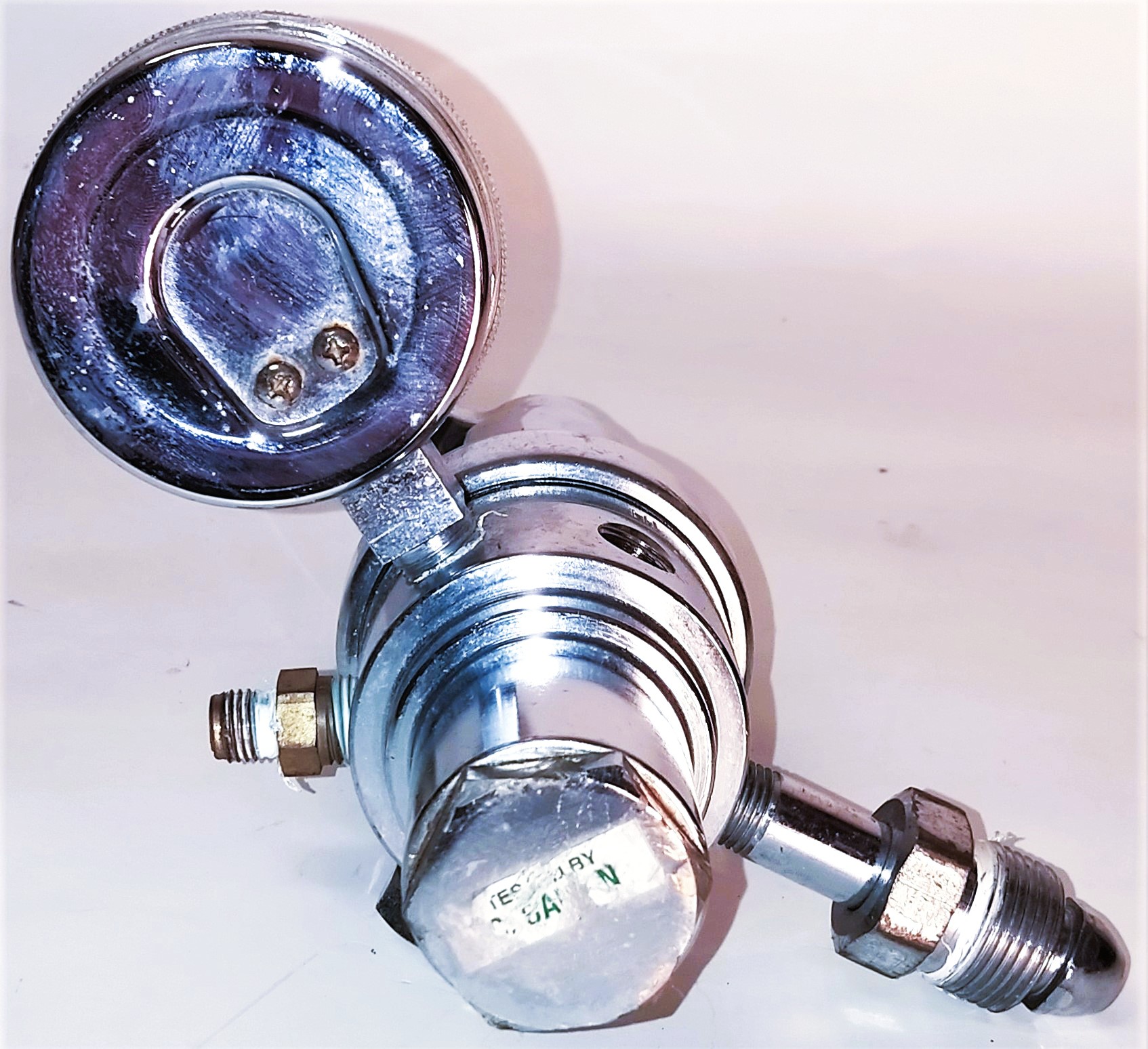 Used Oxweld Trimline R-77 75-580 Dual Stage Stainless-Steel Regulator (CGA 580)
