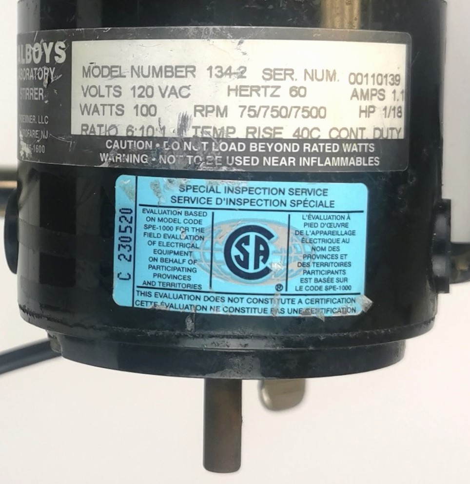 Used Talboys T-Line 134-2 Overhead Stirrer with Stand