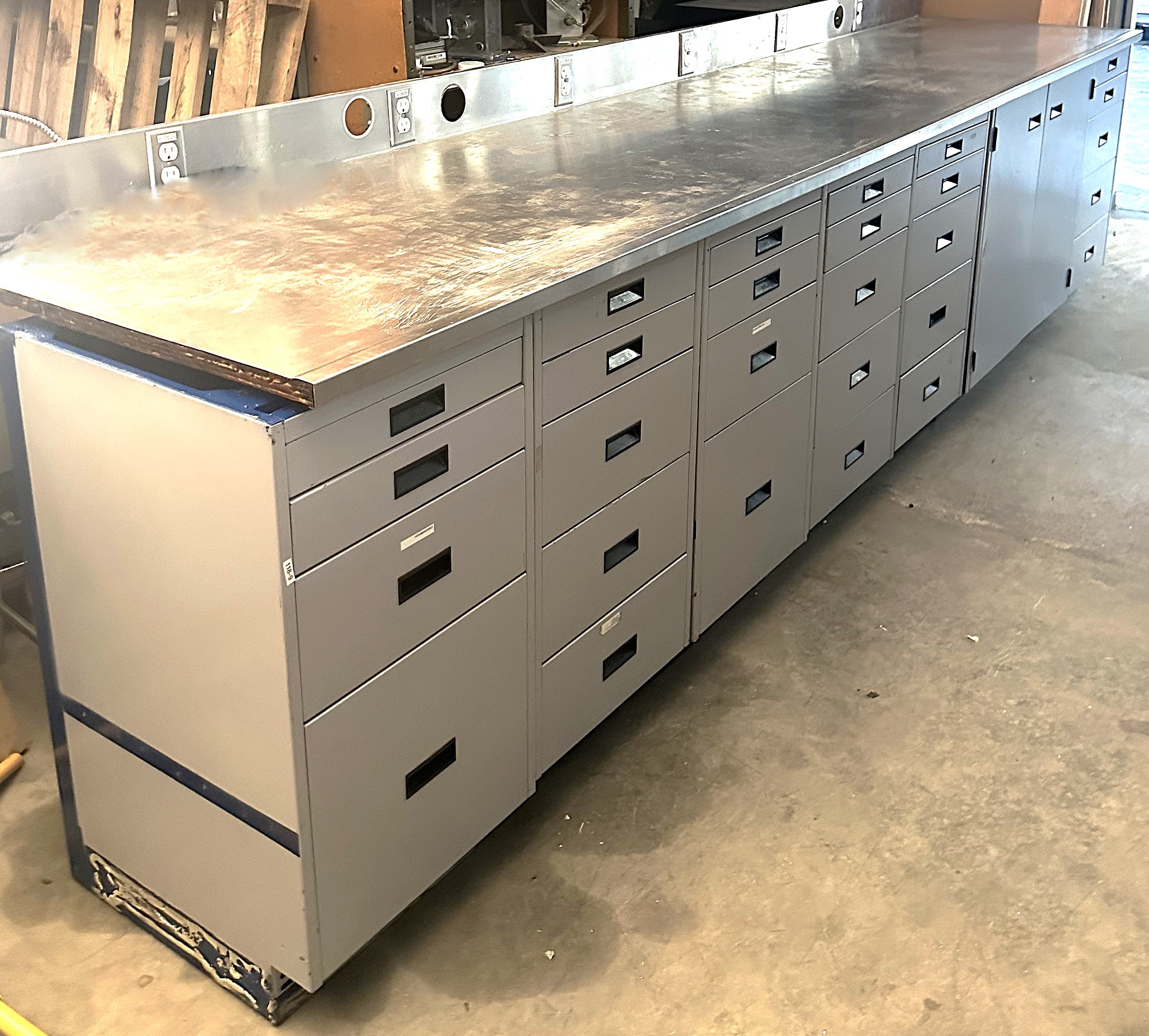 Used Metal Laboratory Cabinetry (Priced/Linear Ft)