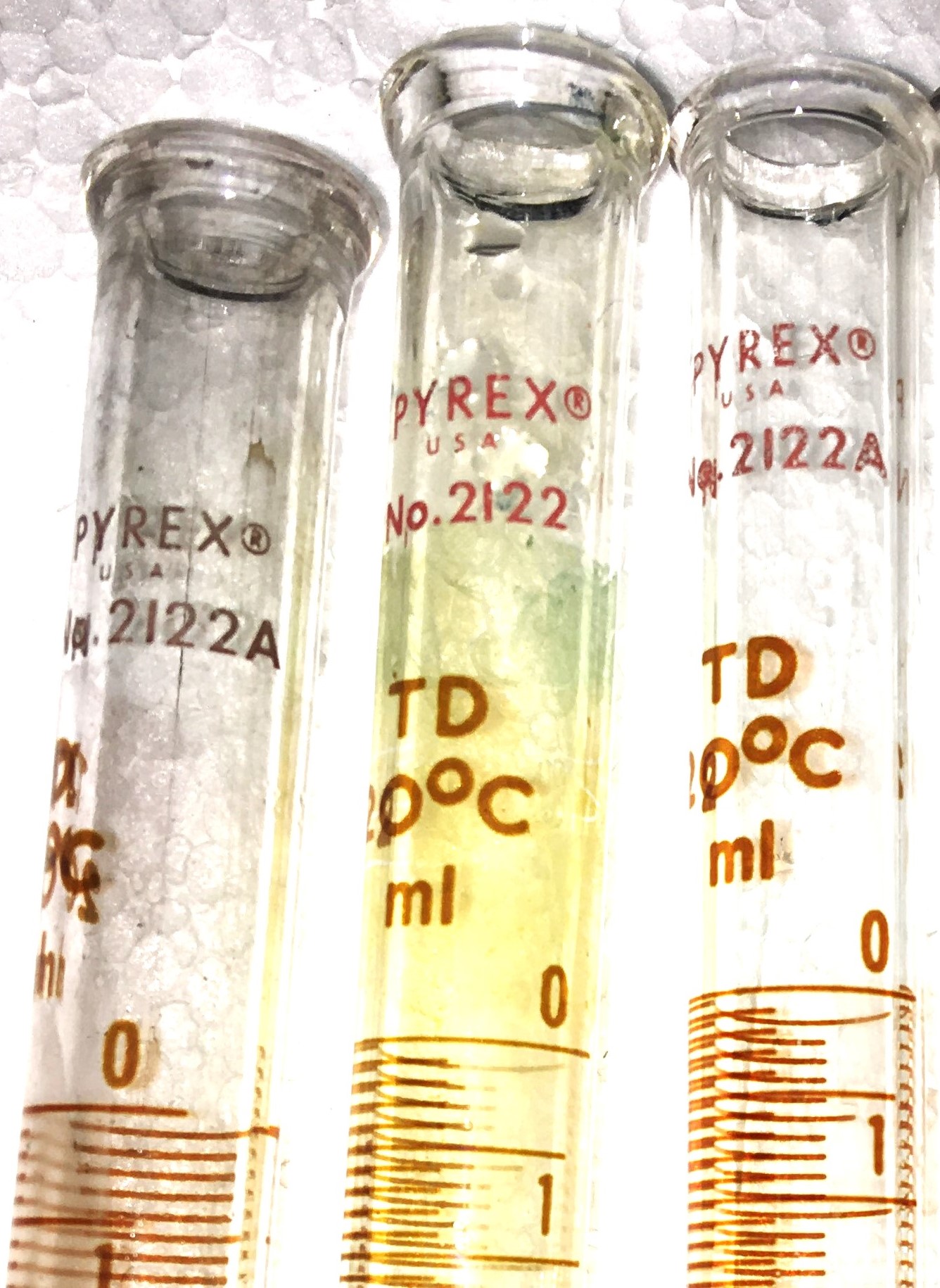 Used Corning PYREX 2122A (and Equivalent) Class B 50mL Dispensing Buret