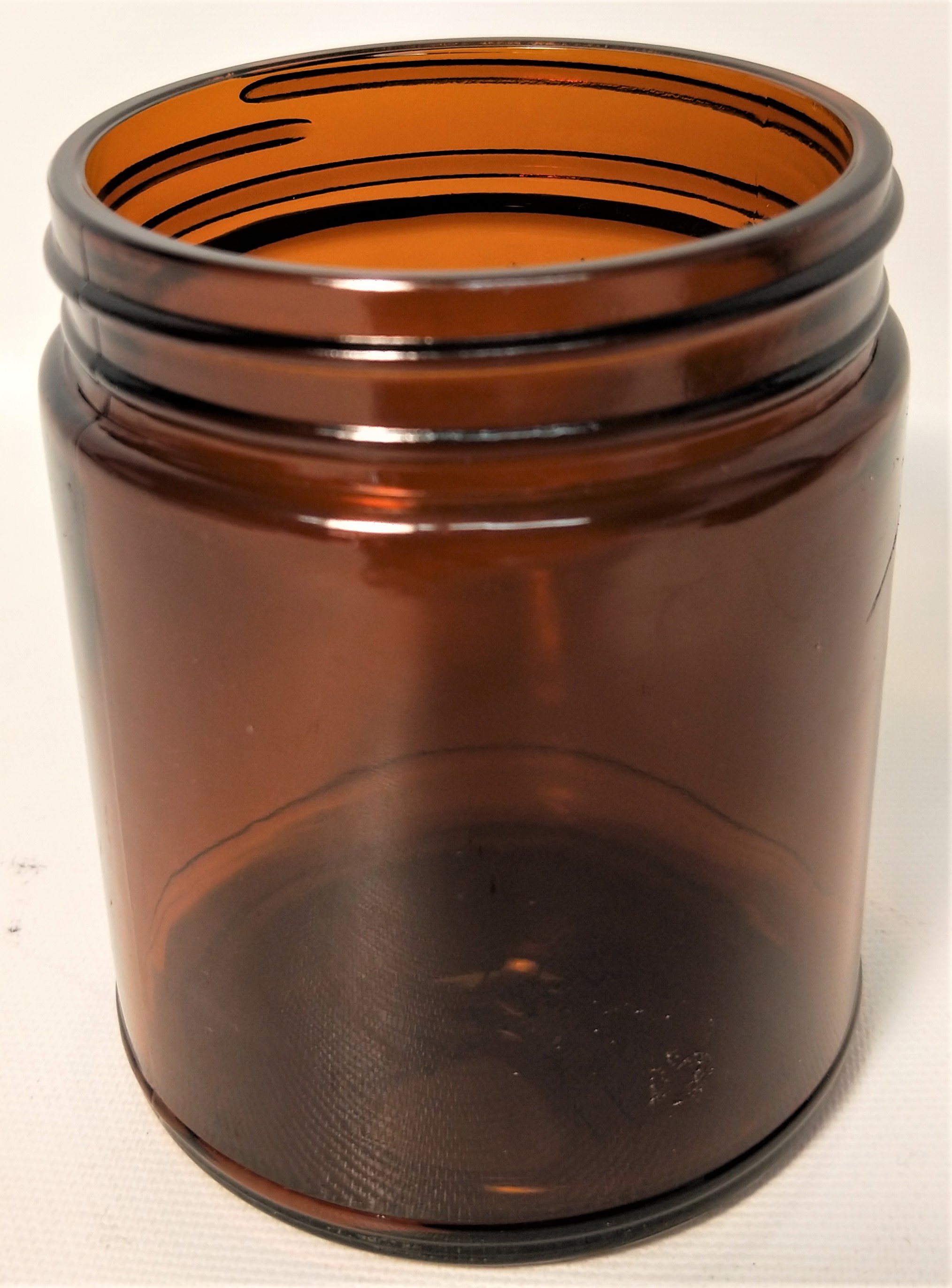 New Open Box Lot of Amber Glassware and Plasticware - Bottles and Jars