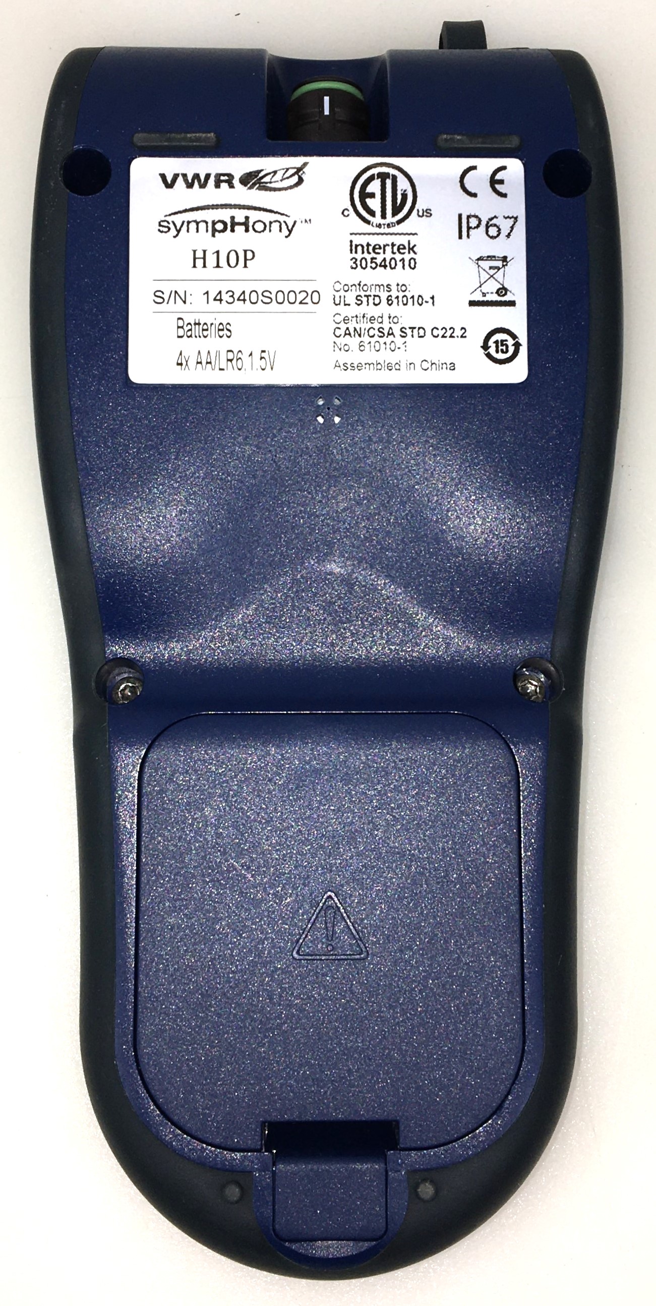 Used VWR SympHony H10P Portable pH Meter with Electrode