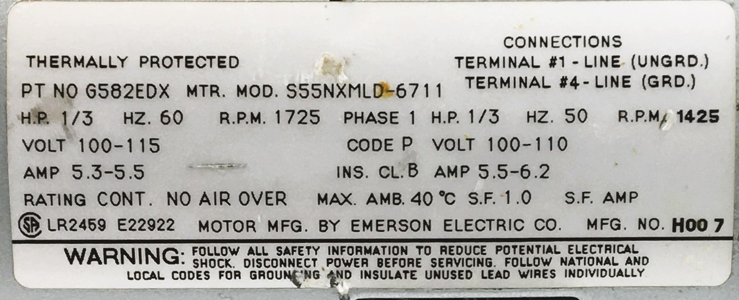 Used Gast 0323-G582EDX Rotary Vacuum Pump (5cfm)