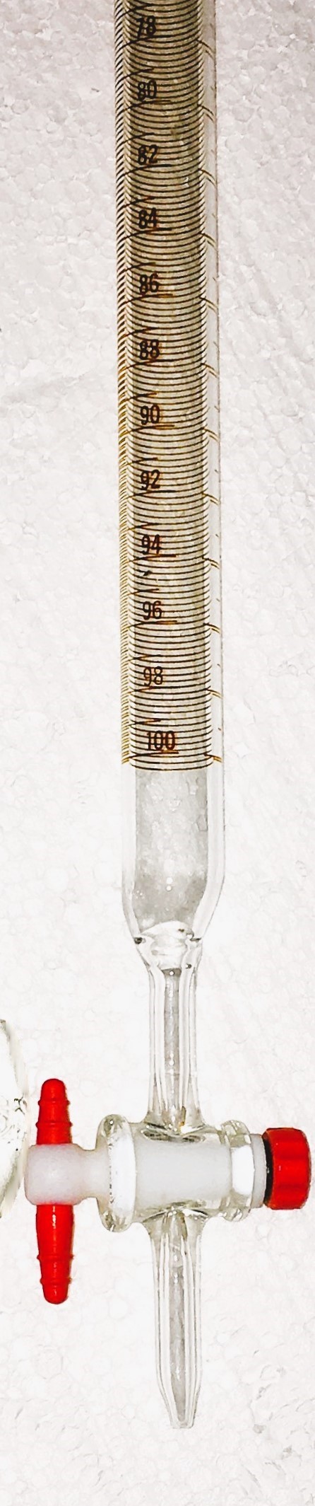 Used Corning PYREX 2122A-100 Class B 100mL Dispensing Buret