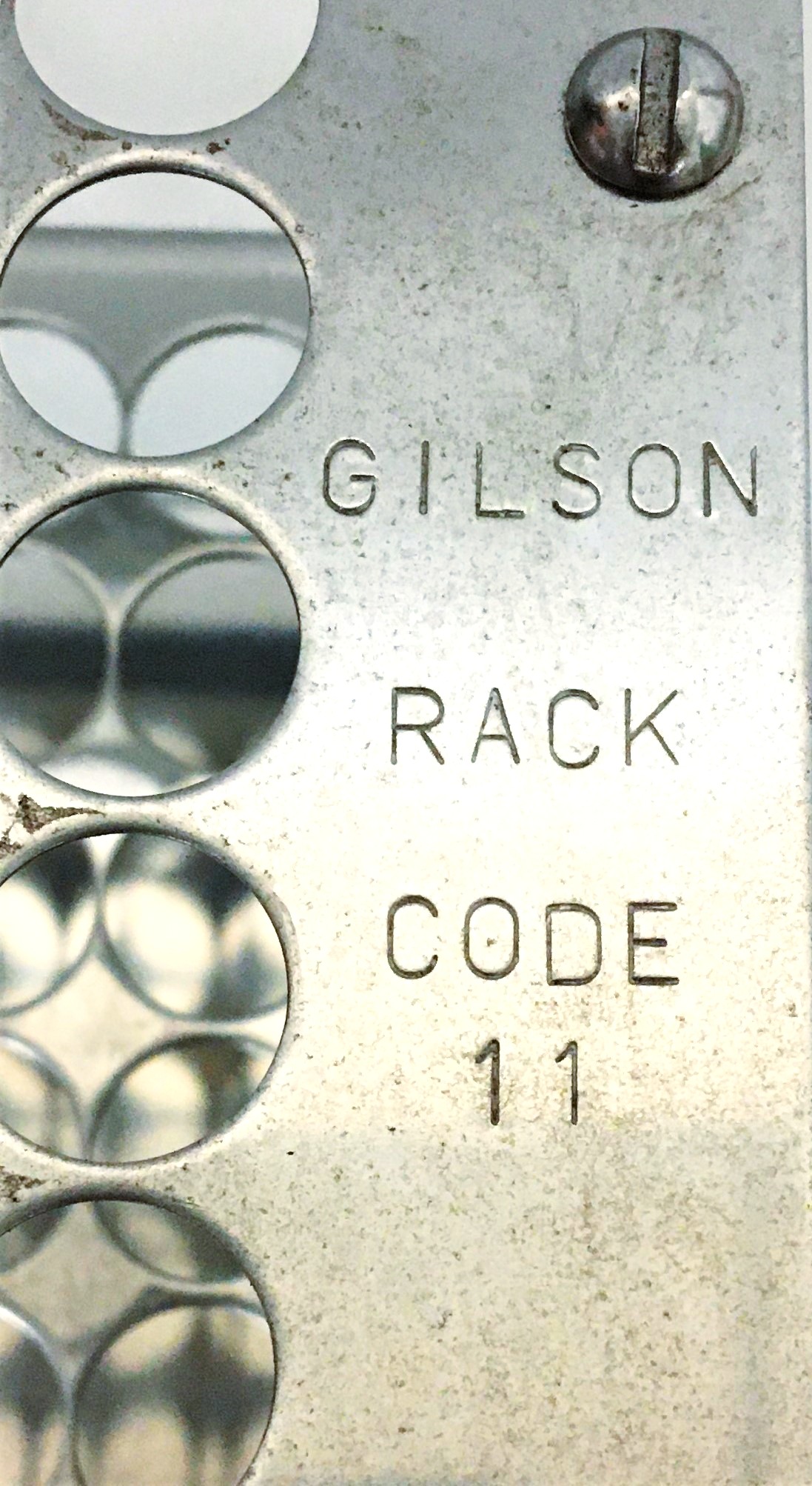 Used Gilson Code 11 Fraction Collector Rack (105 x 8mL)