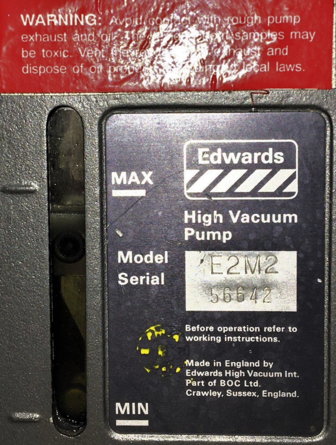 Used Edwards E2M2 Rotary Vacuum Pump - 2cfm 