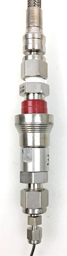 Used Swagelok Quick-Connect Body with Stainless Steel 1/8" Tubing