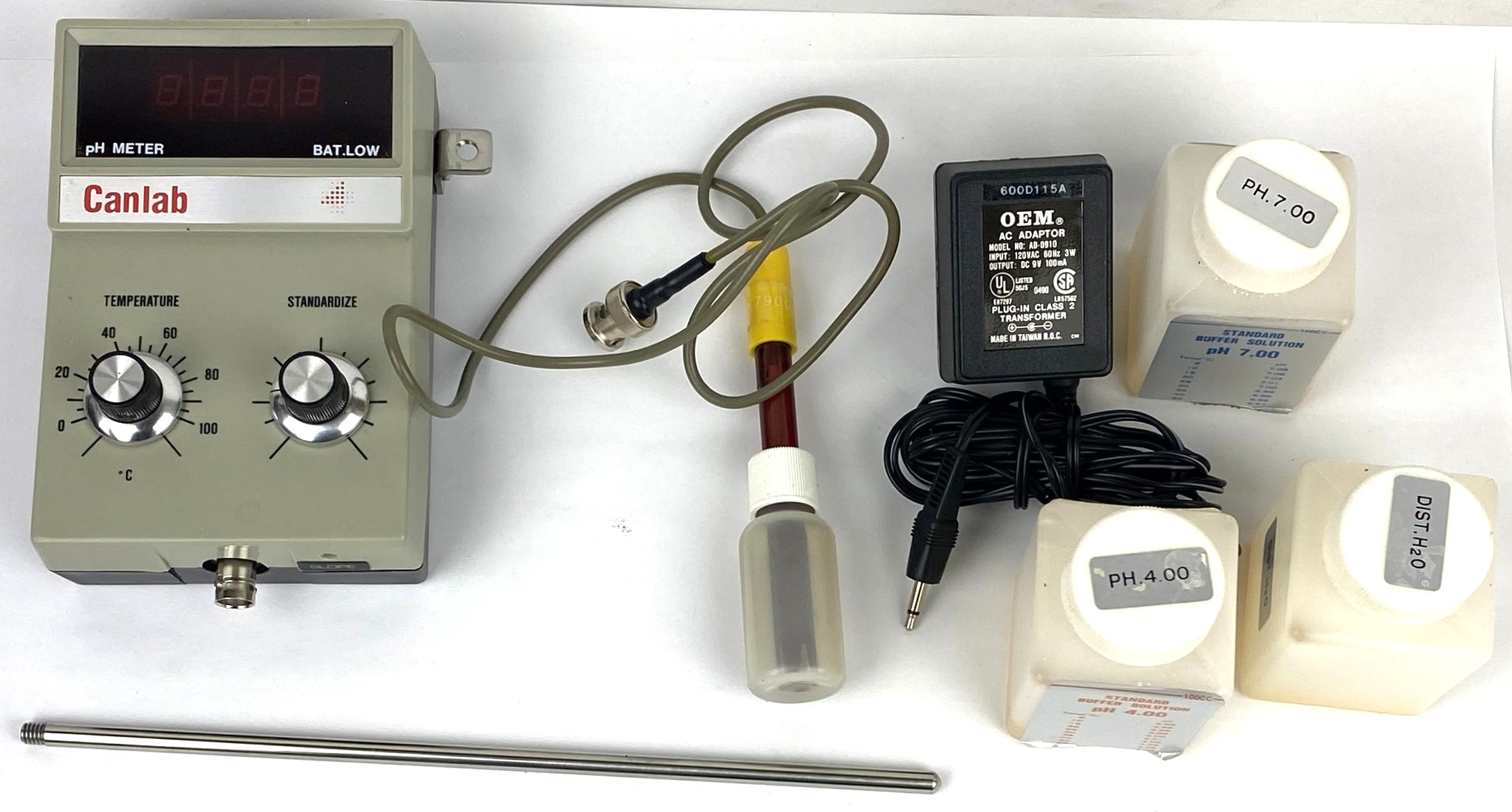 Used Canlab 607 Portable pH-Temperature Meter