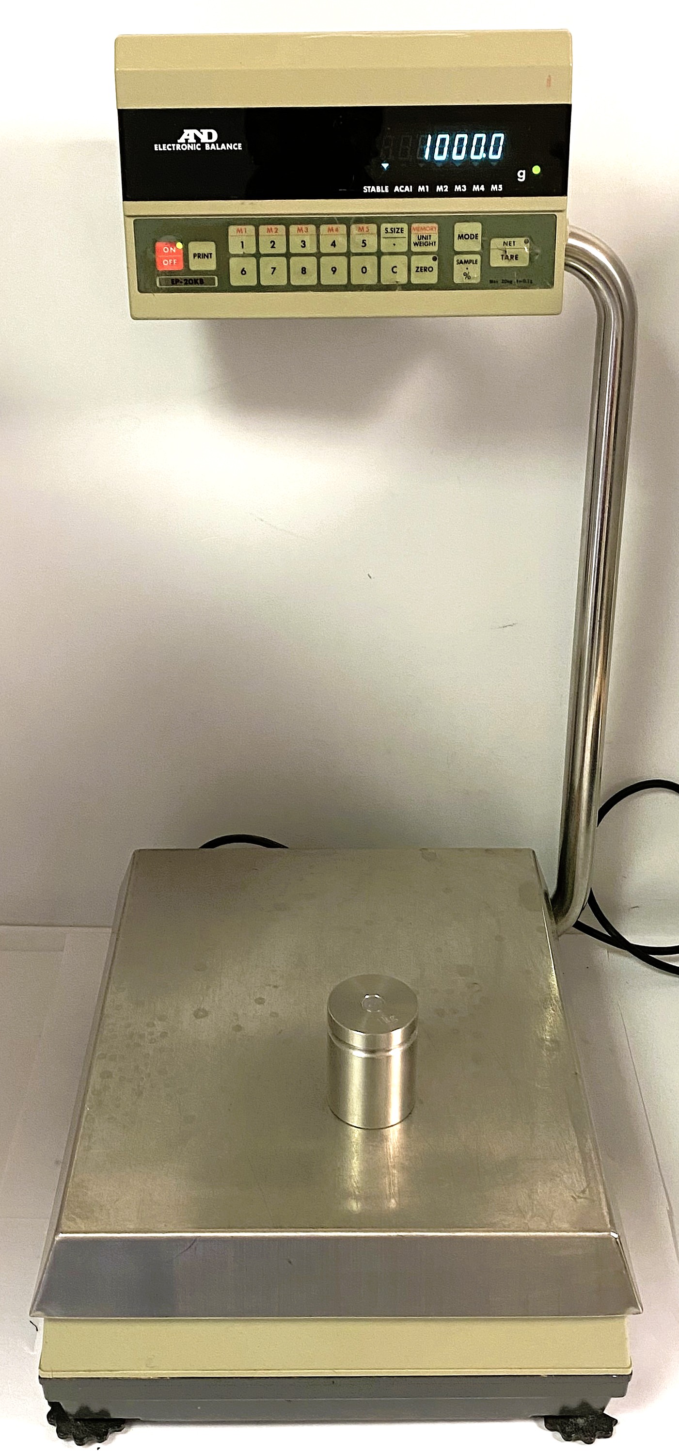 Used A&D EP-20KB Platform Balance (20kg x 0.1g / 44lbs x 0.0005lbs)