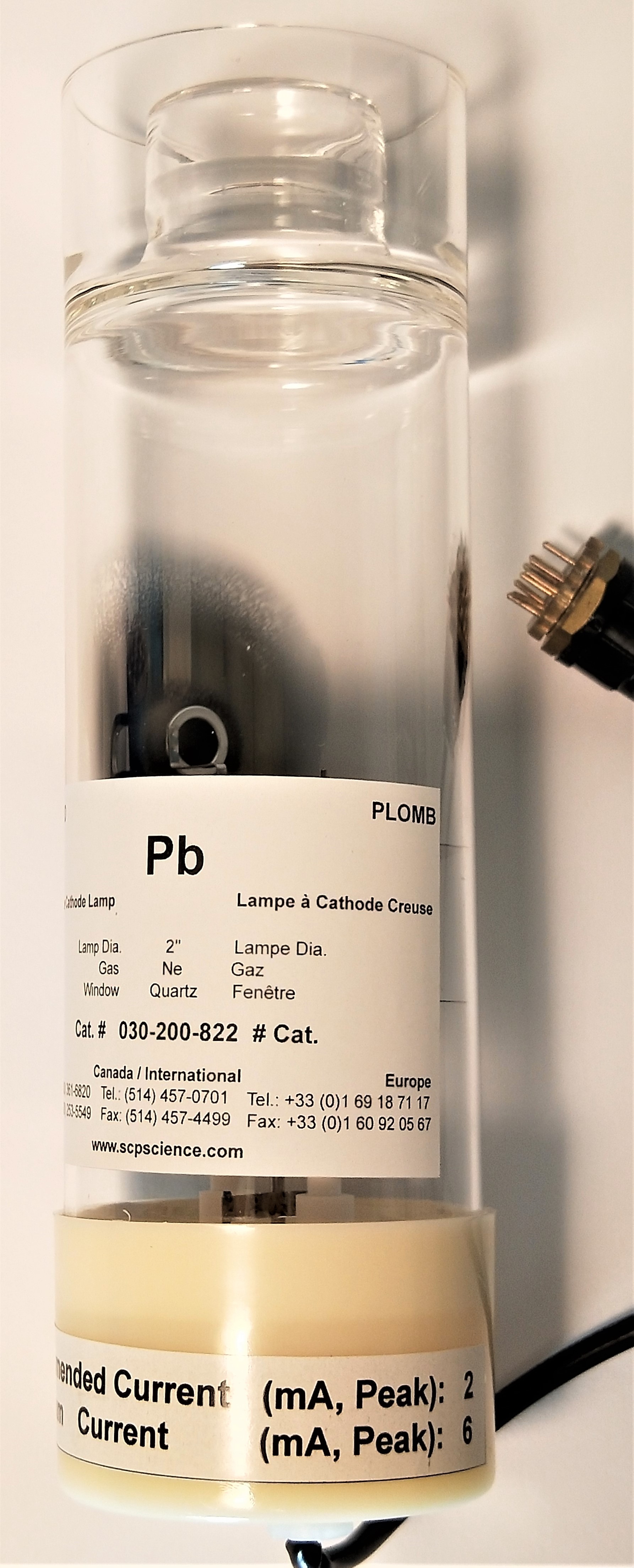 Used SCP Science 030-200-822 Lead (Pb) AA Lamp