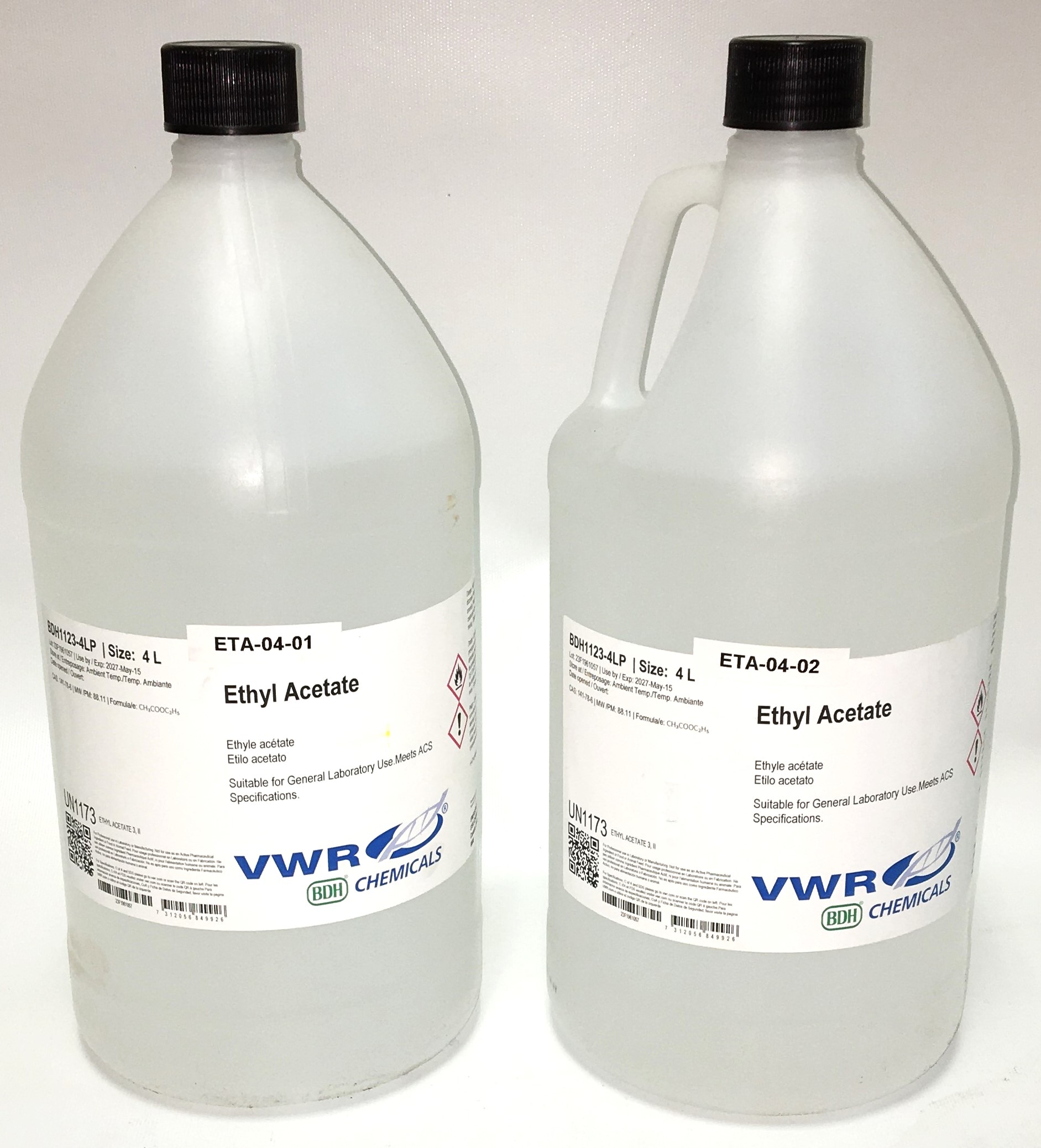 New VWR BDH1123-4LP Ethyl Acetate - ≥99.5% ACS (4L)