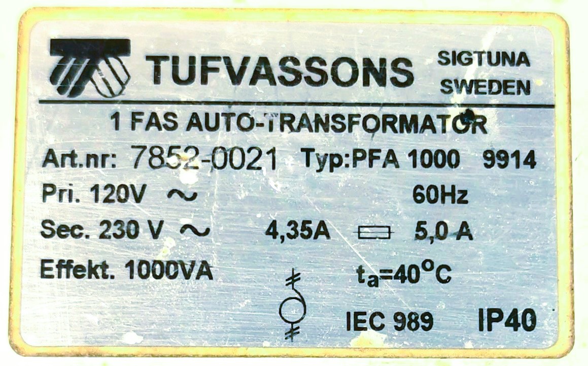 Used Foss Tecator Knifetec 1095 Sample Mill with Autotransformer