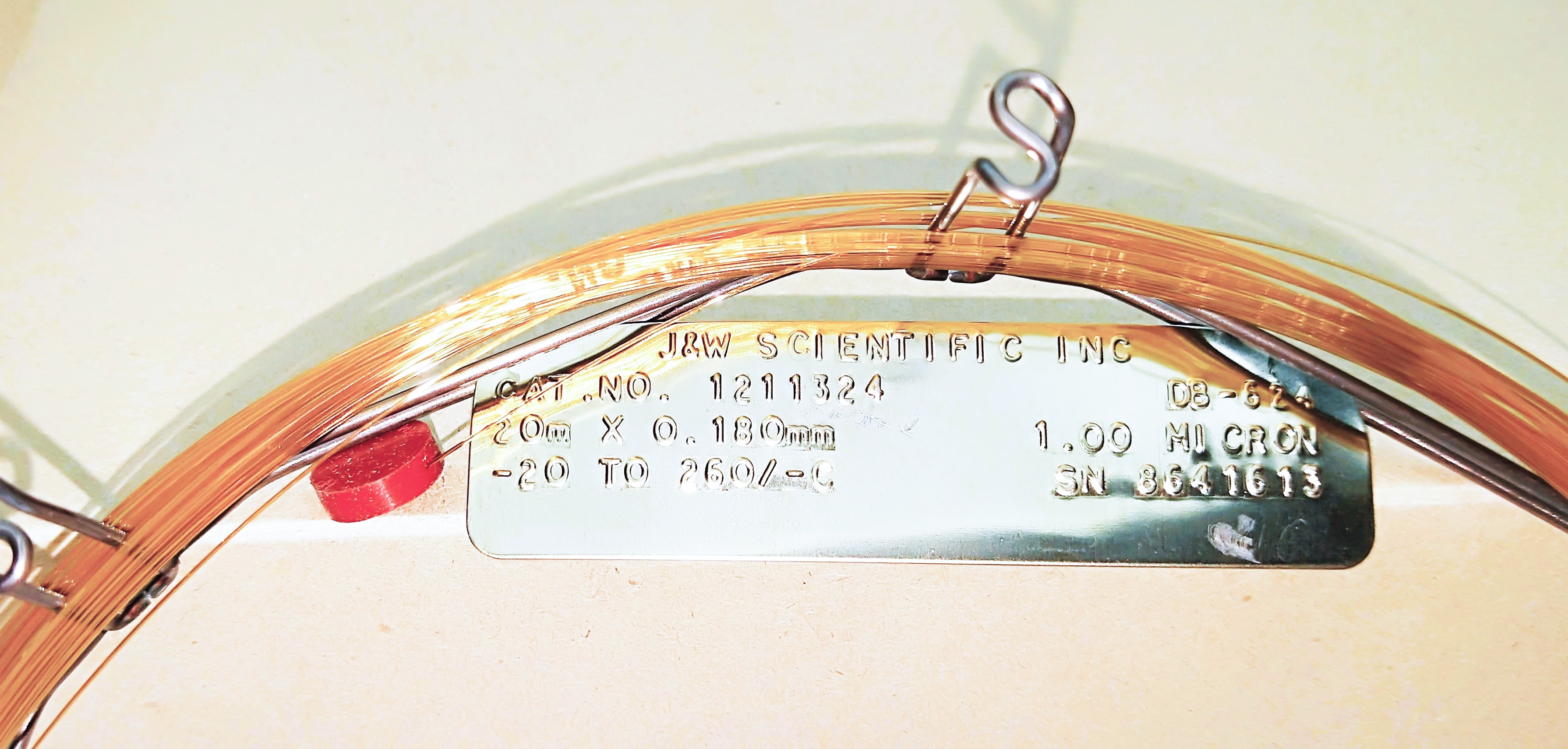 Used J&W DB-624 (121-1324) Capillary Column (20M x 0.18mm x 1.0µm)