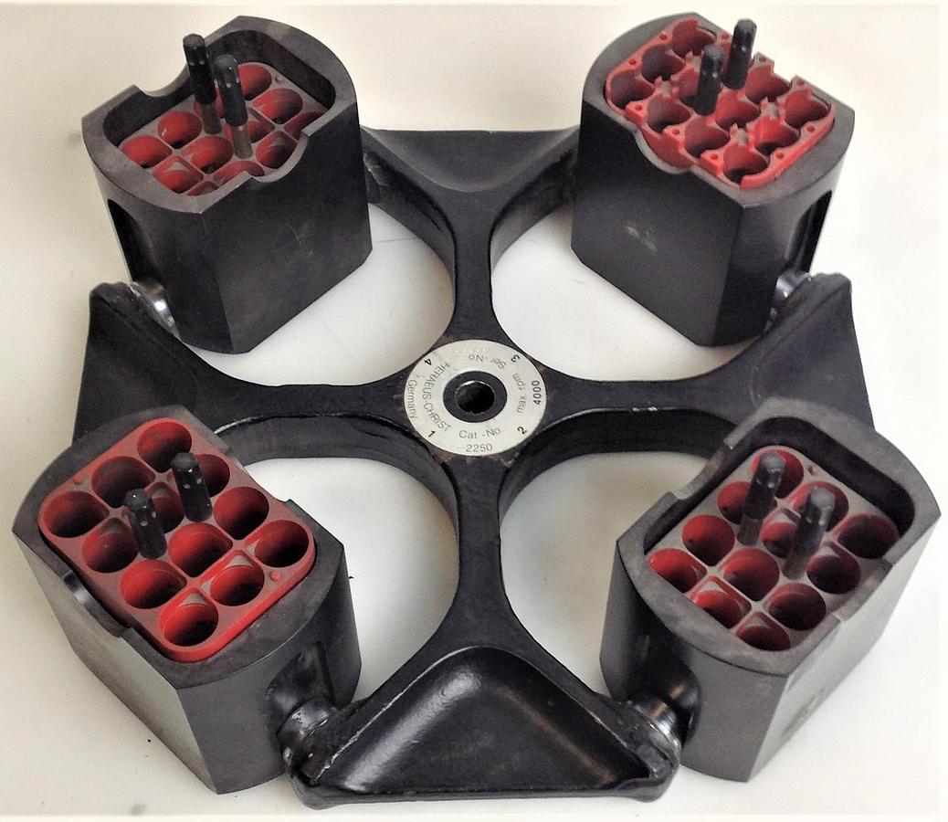 Used Heraeus-Christ 2250 Swing-Out Rotor with Accessories for 48 x 15mL Tubes