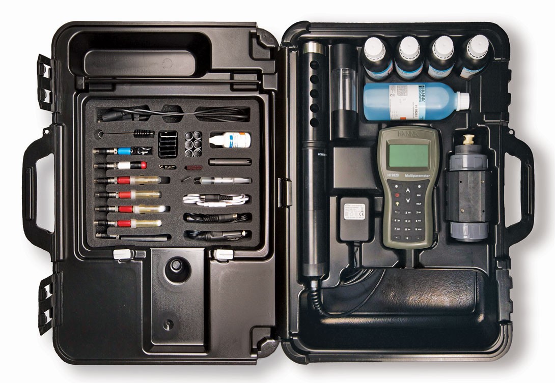 New Hanna HI 9829 Multiparameter pH/ISE/EC/DO/Turbidity Waterproof Meter with GPS Option