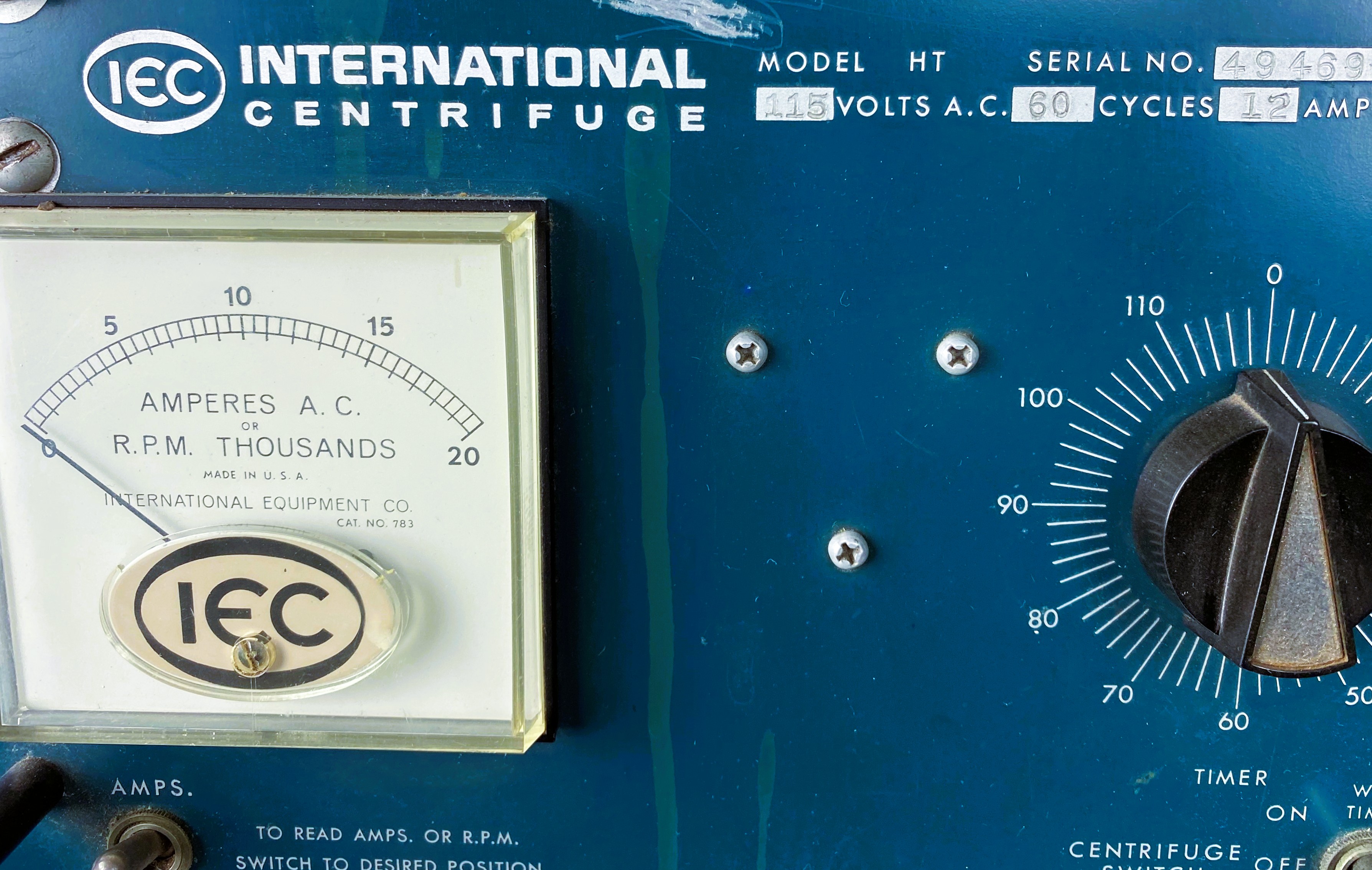 Used IEC HT High-Speed Centrifuge with IEC 856 Rotor (8 x 50mL)