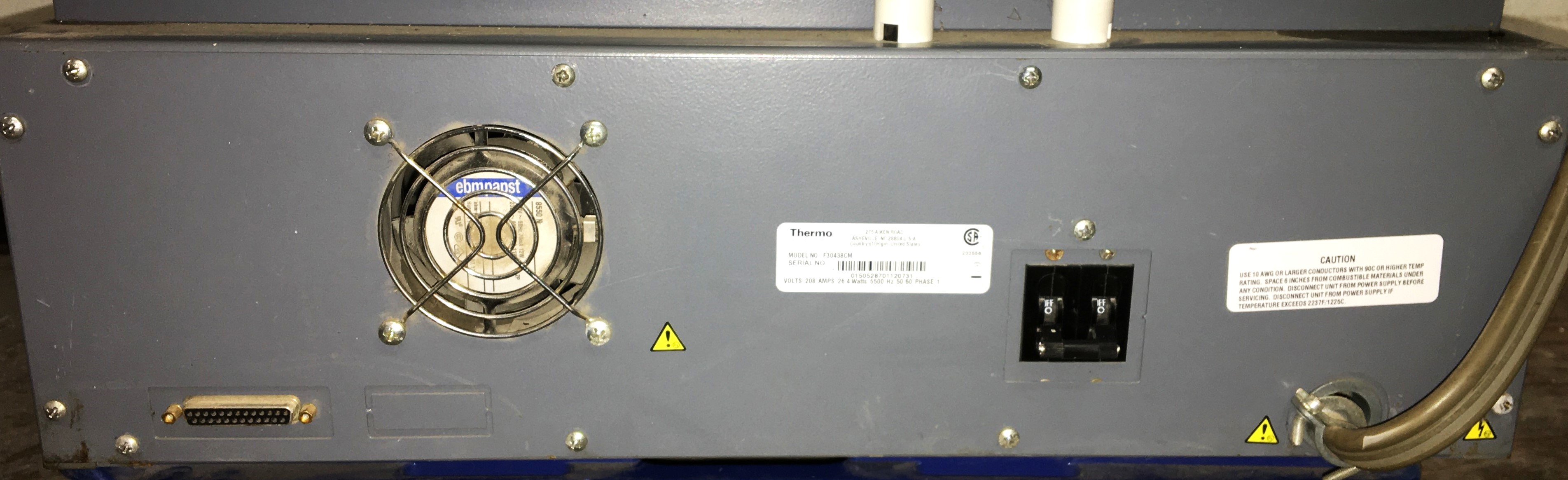 Used Thermolyne F30438CM Muffle Furnace (1.6 Cu-Ft)