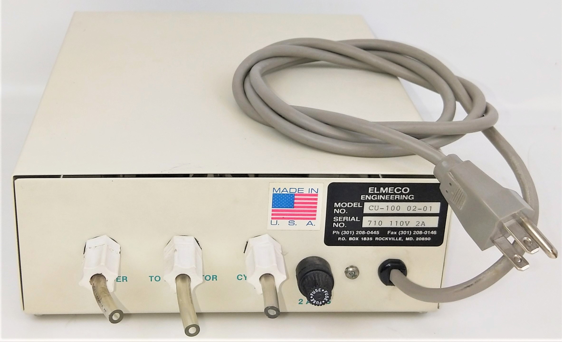 Used Elmeco CU-100 Automatic CO2 Tank Switching Control