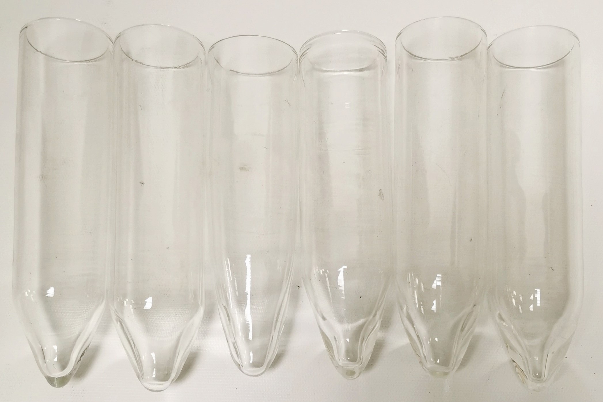 Used 100mL Conical Oil-Test Centrifuge Tube - 60° Angle (Set of 6)