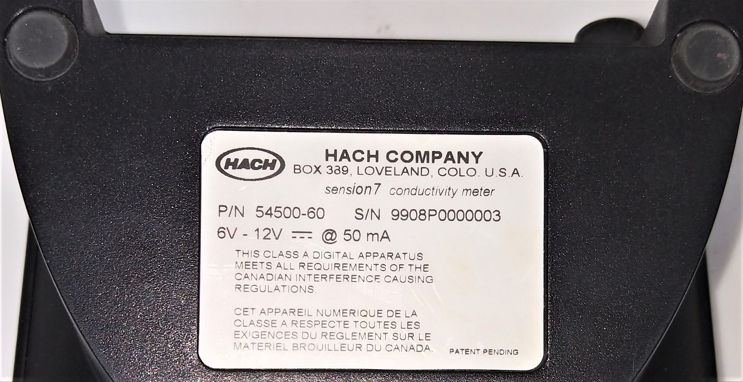 Used Hach SensION 7 (54500-60) Conductivity-TDS Meter with Electrode Support