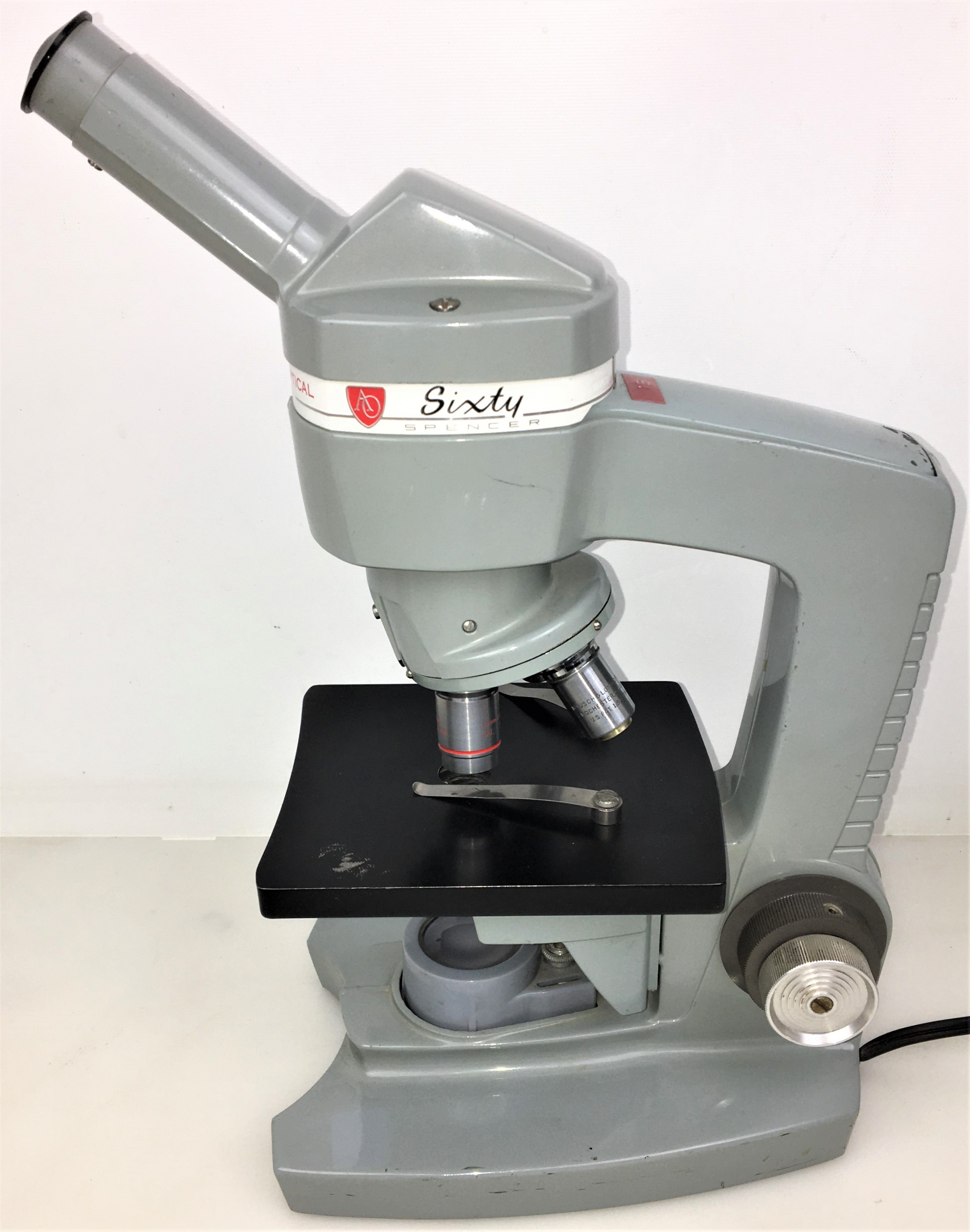Used American Optical Spencer Sixty Monocular Microscope - 100X to 970X