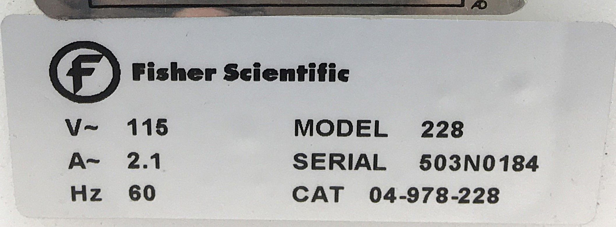 Used Fisher Centrific 228 Centrifuge with Fixed-Angle Rotor