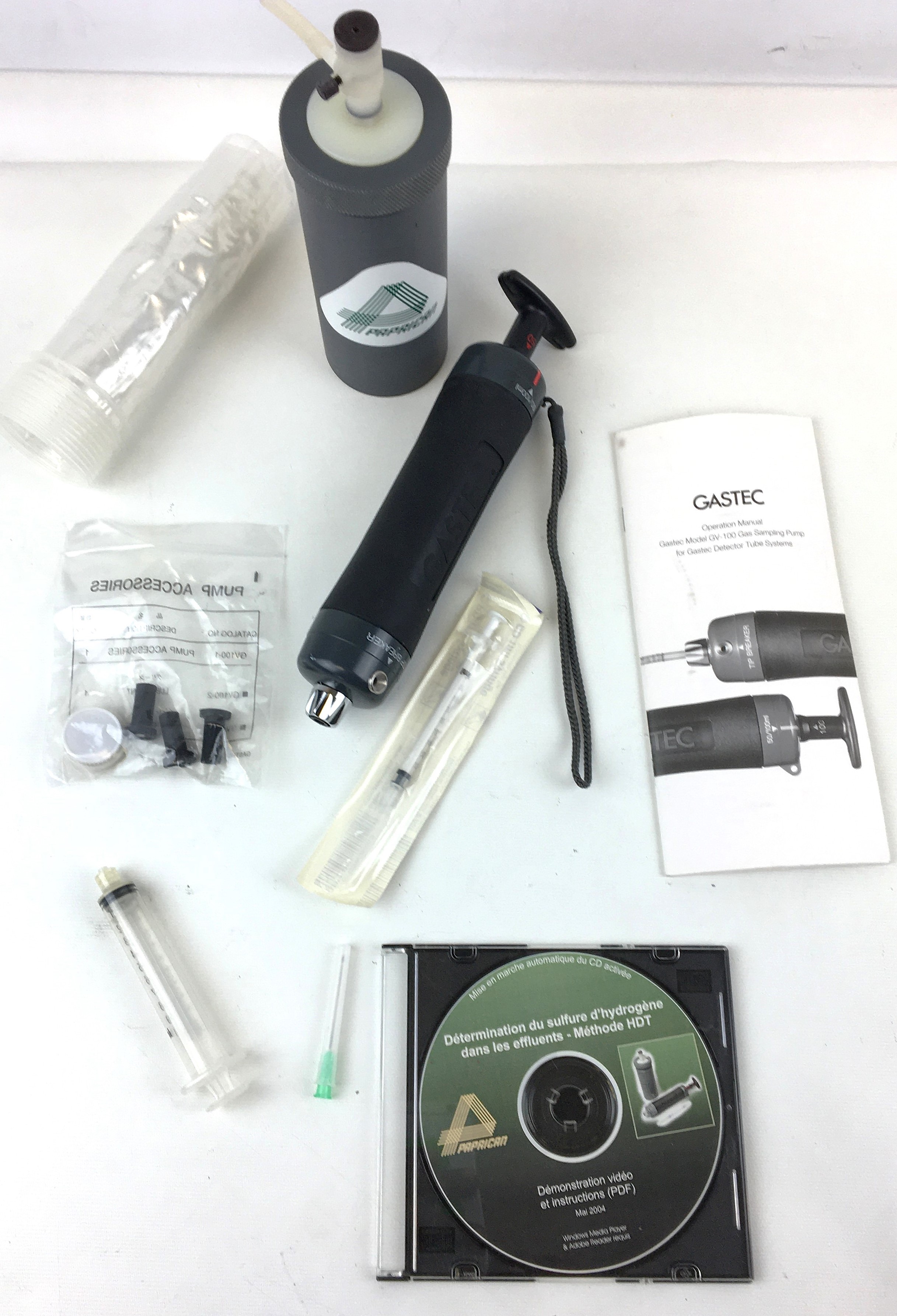 Used Gastec GV-100S Gas Sampling Pump Set with Case