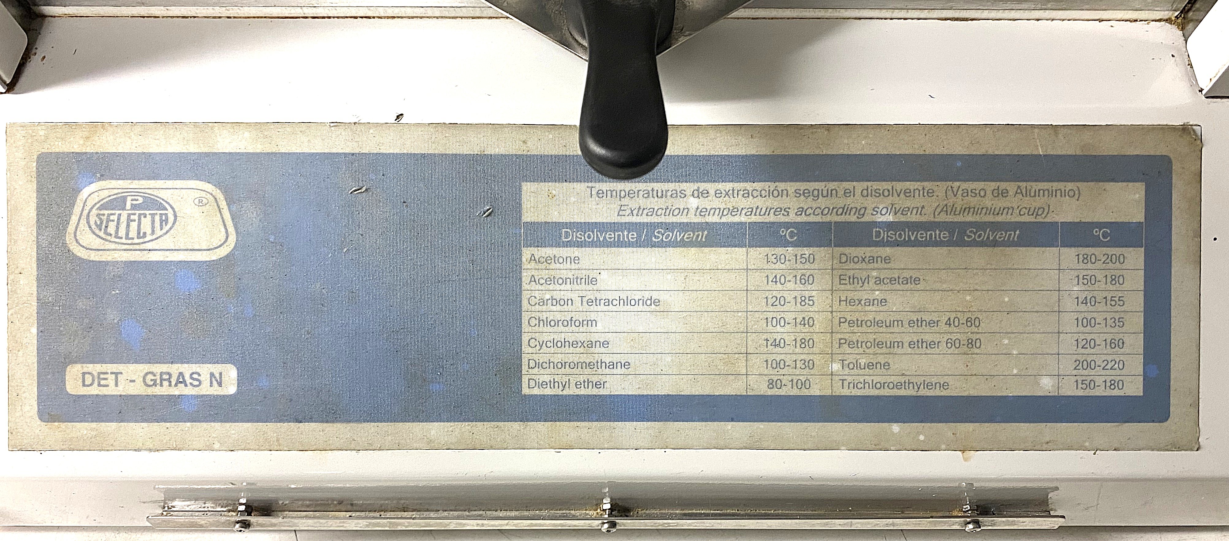 Used JP Selecta Det-Gras N Solvent Extraction System