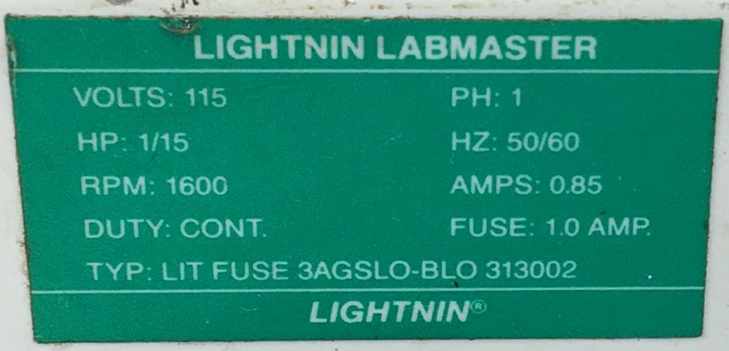 Used Lightnin LabMaster G3Y05R Overhead Stirrer with Controller