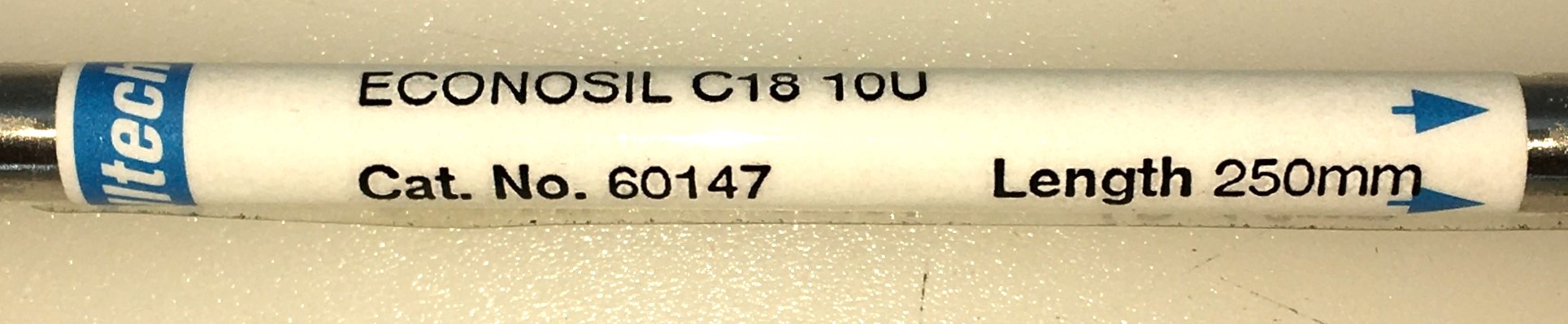 New Open Box Alltech Econosil C18 HPLC Column - 25 cm × 4.6 mm x 10µm