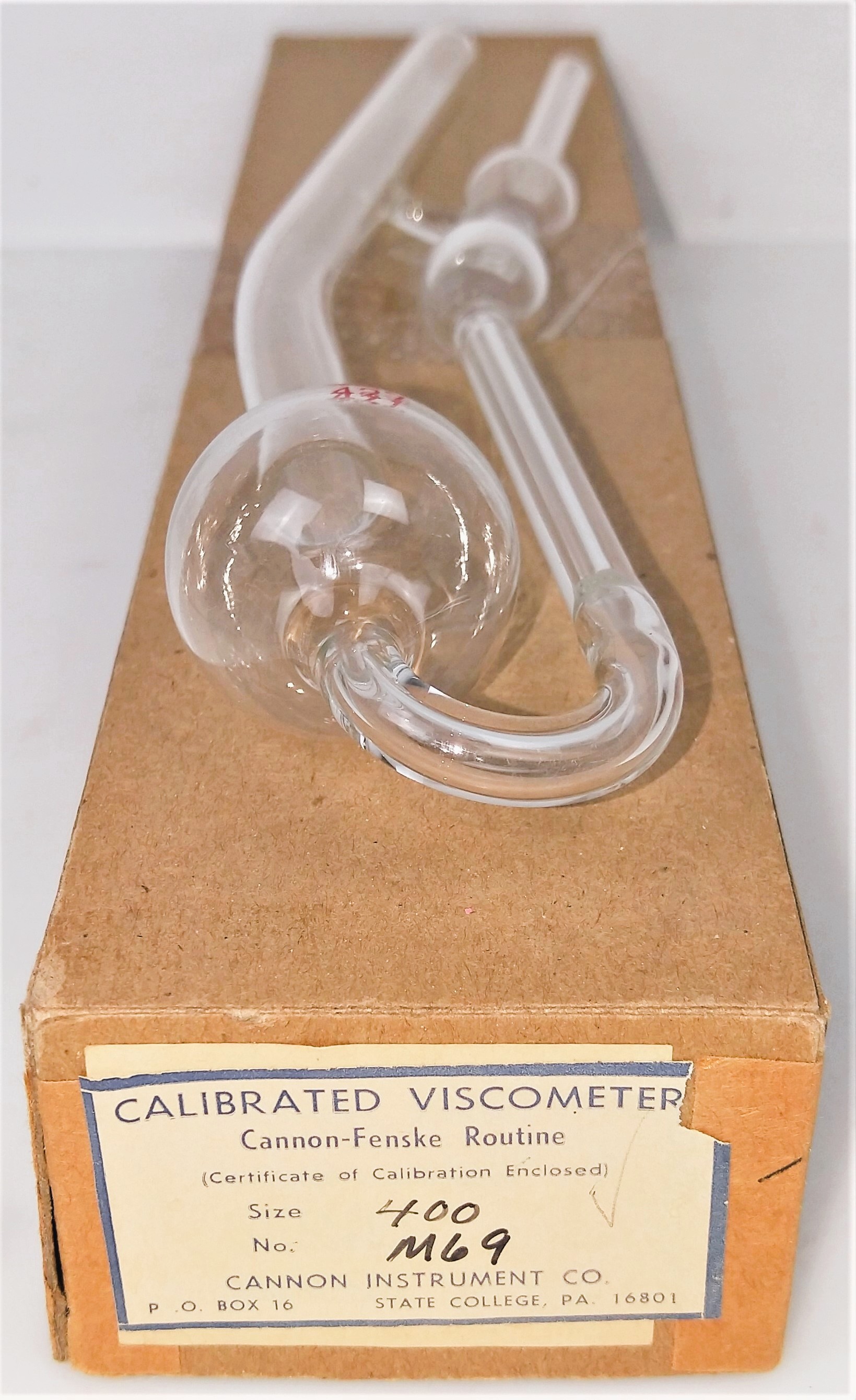 New Open Box Cannon-Fenske CFRC-400 Certified Routine Viscometer Tube (Size 400)