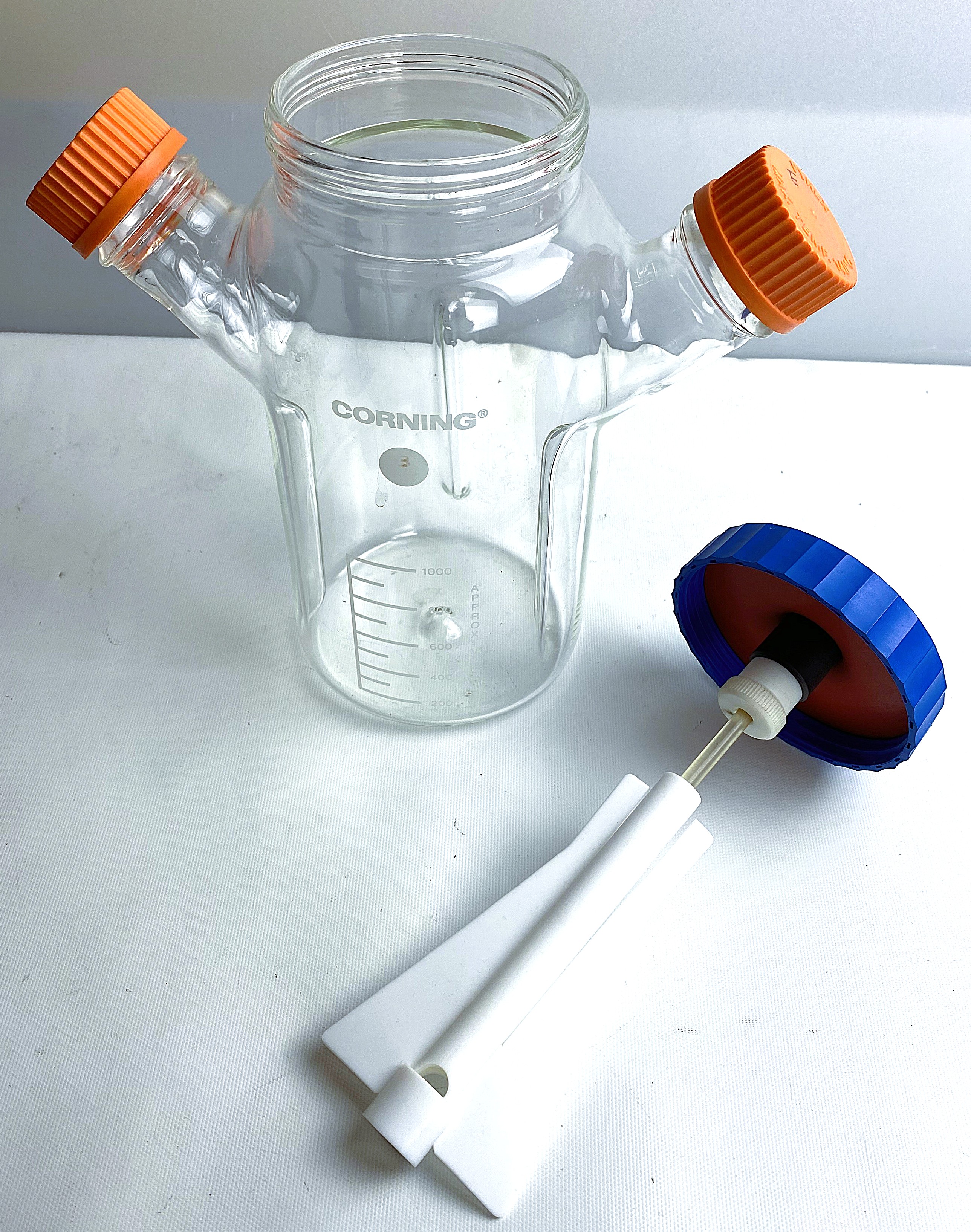 Used Corning ProCulture 4502-1L Double Sidearm Spinner Flask (1000mL)